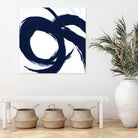 Navy Circular Strokes II by Megan Morris on GIANT ART - white black & white
