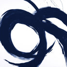 Navy Circular Strokes II by Megan Morris on GIANT ART - white black & white