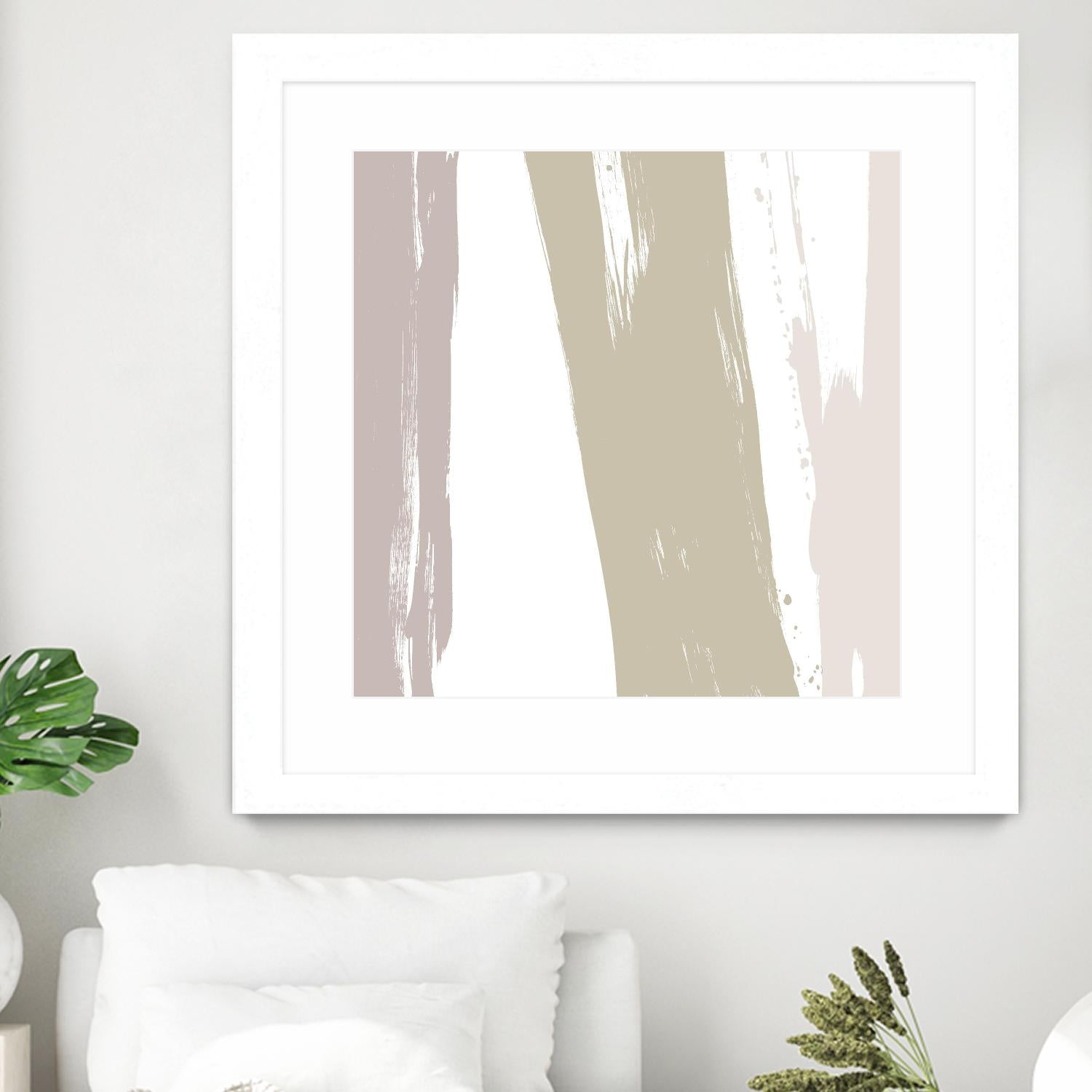 Gray Strokes I by Megan Morris on GIANT ART - abstract