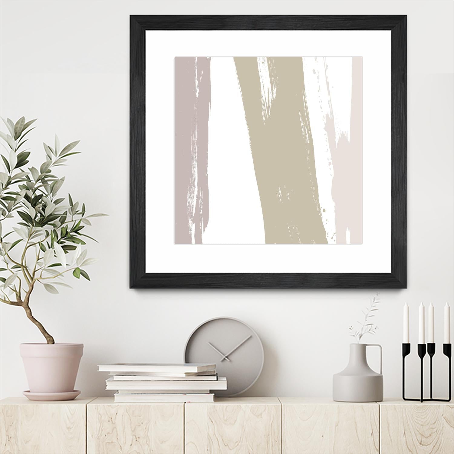 Gray Strokes I by Megan Morris on GIANT ART - abstract