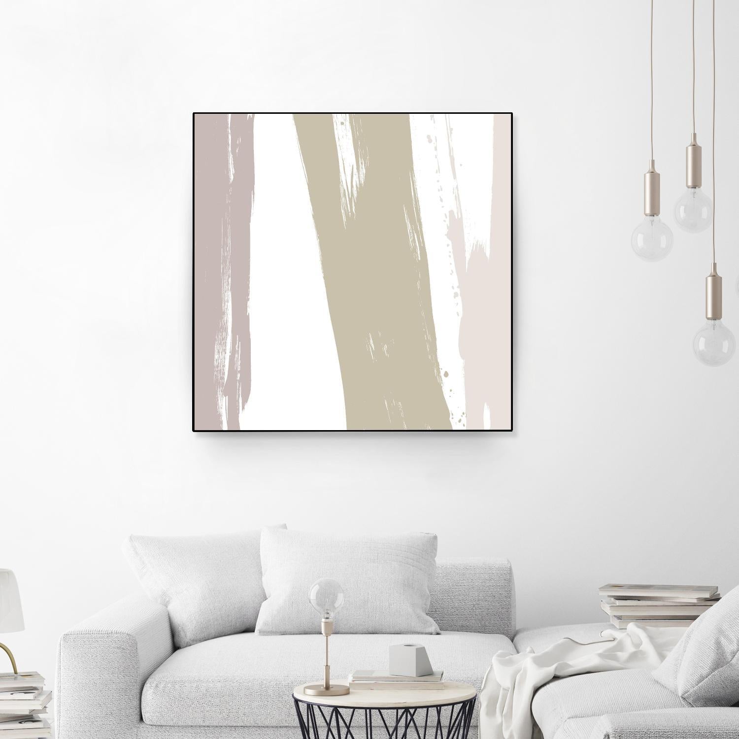 Gray Strokes I by Megan Morris on GIANT ART - abstract