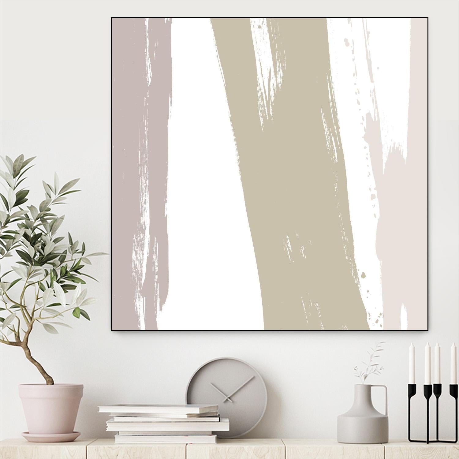 Gray Strokes I by Megan Morris on GIANT ART - abstract