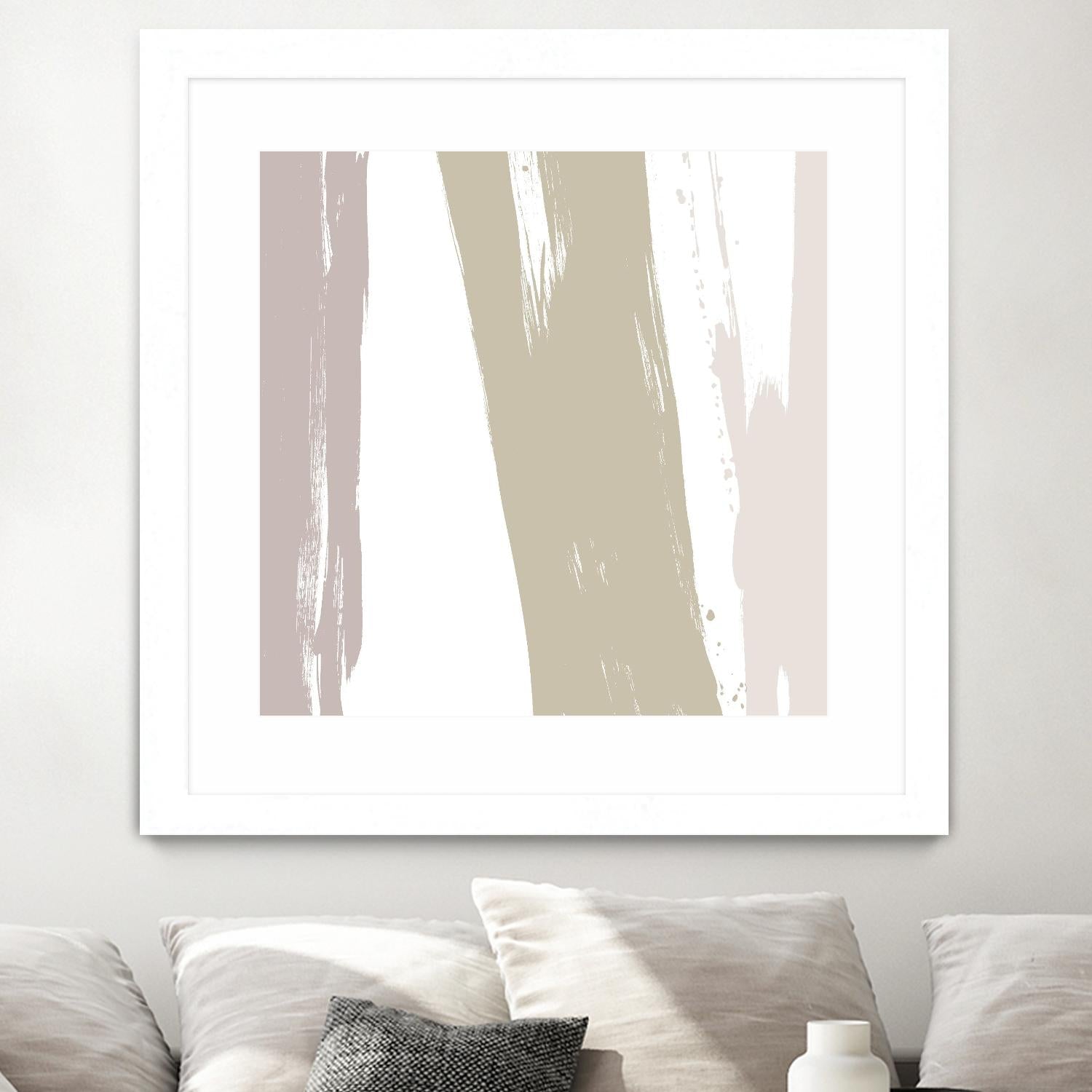 Gray Strokes I by Megan Morris on GIANT ART - abstract