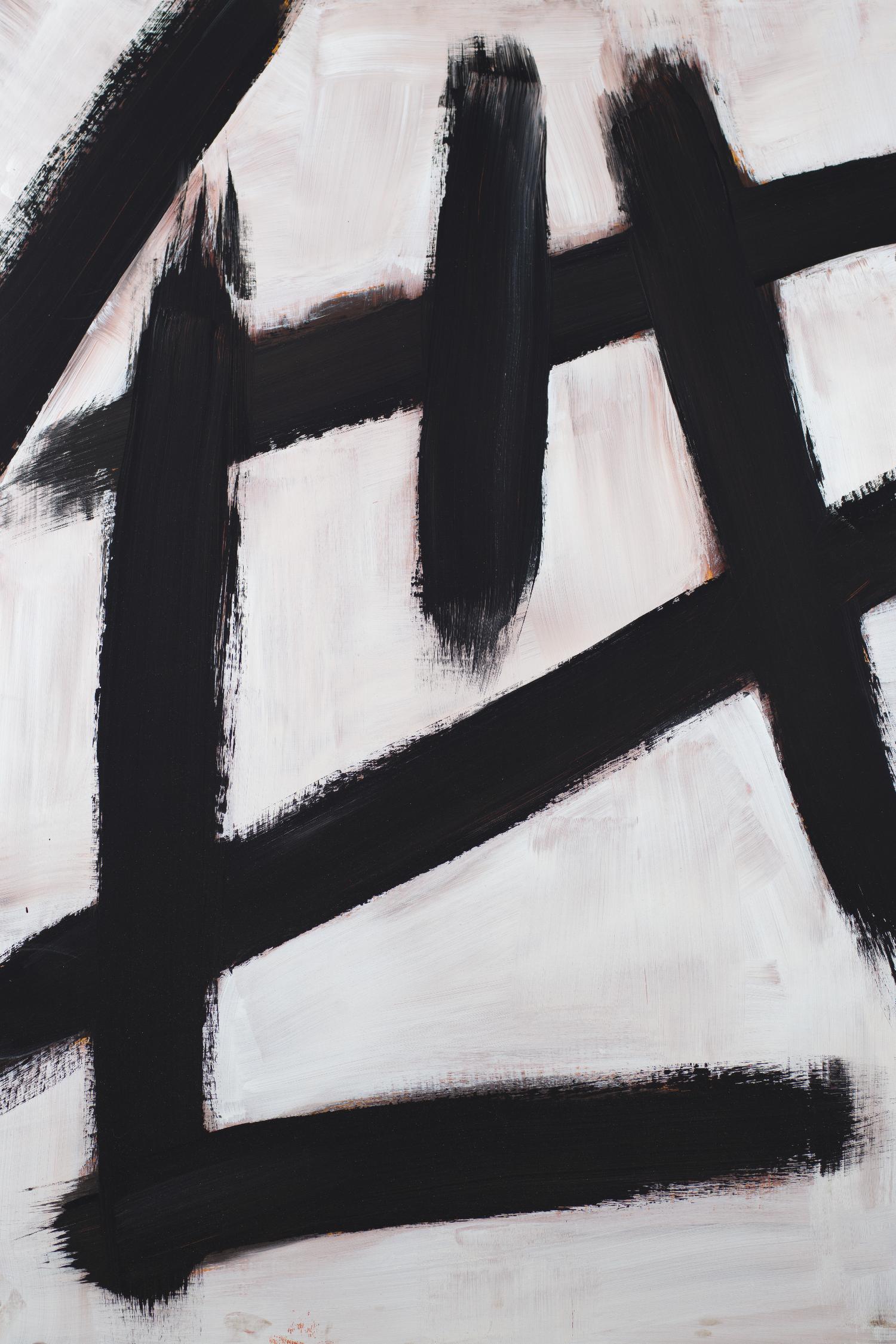 Ink Strokes by Walt Johnson on GIANT ART - black black & white