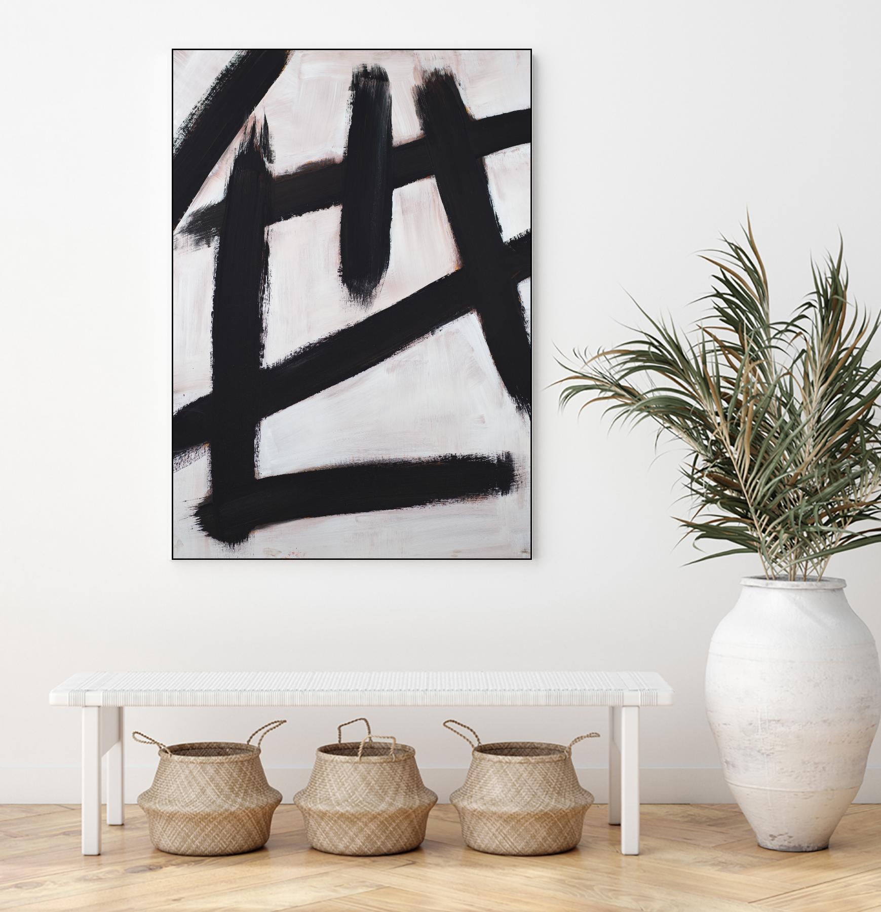 Ink Strokes by Walt Johnson on GIANT ART - black black & white