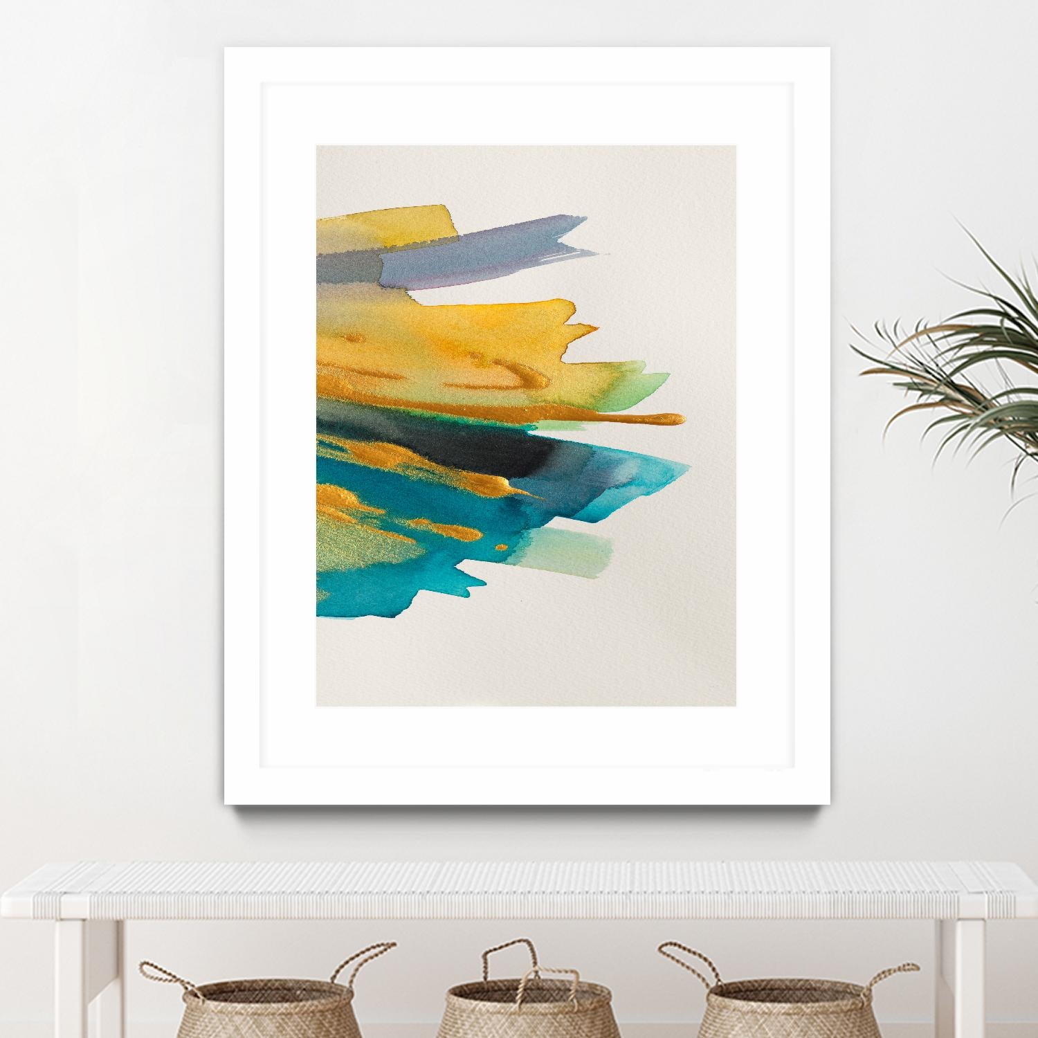 Amber Gold Vertical II by Lanie Loreth on GIANT ART - gold abstract