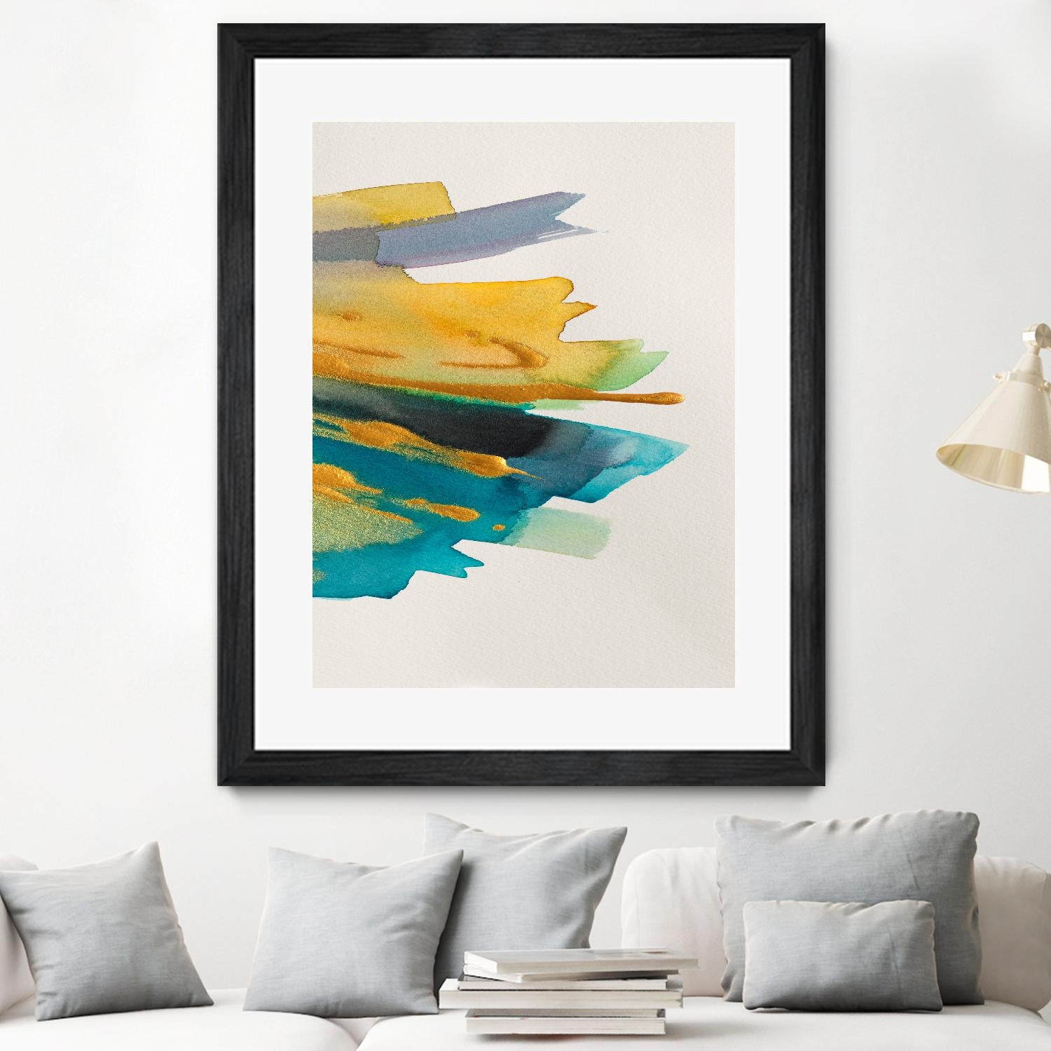 Amber Gold Vertical II by Lanie Loreth on GIANT ART - gold abstract