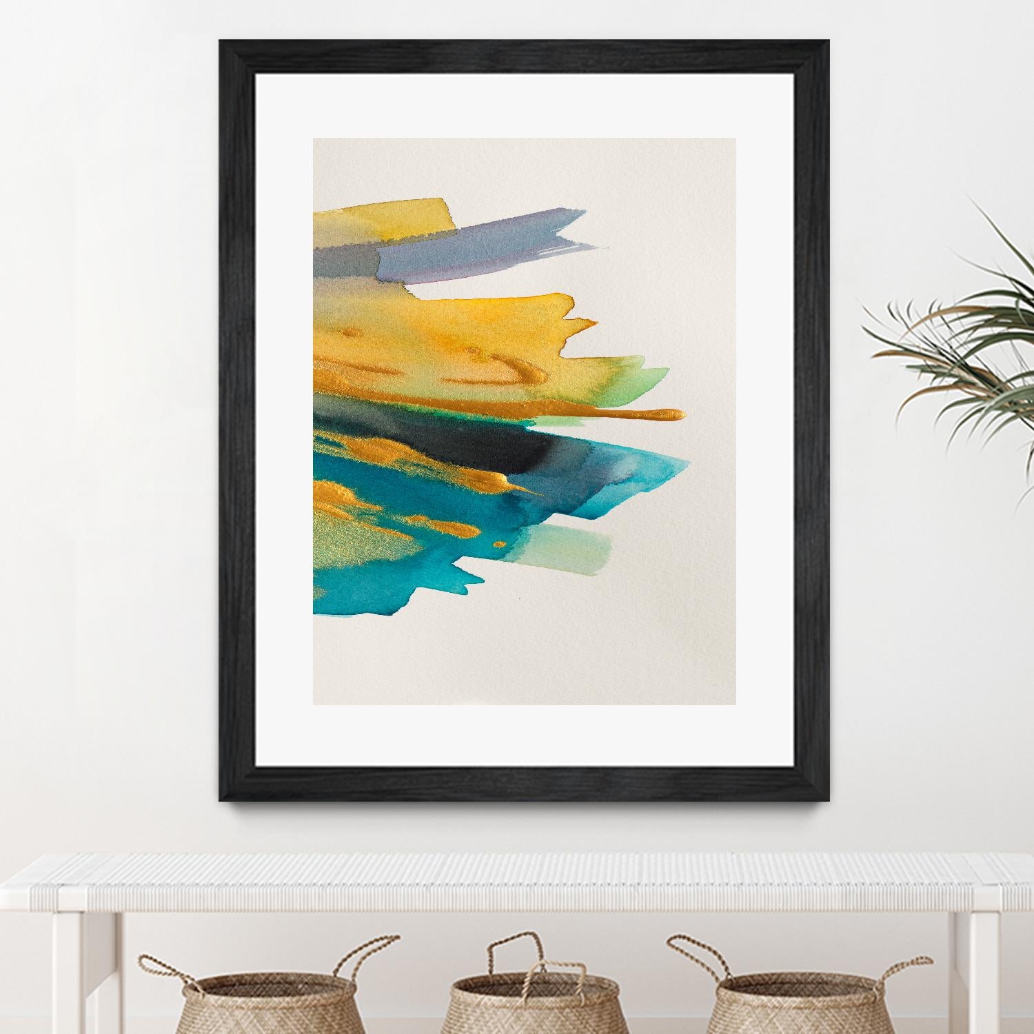 Amber Gold Vertical II by Lanie Loreth on GIANT ART - gold abstract