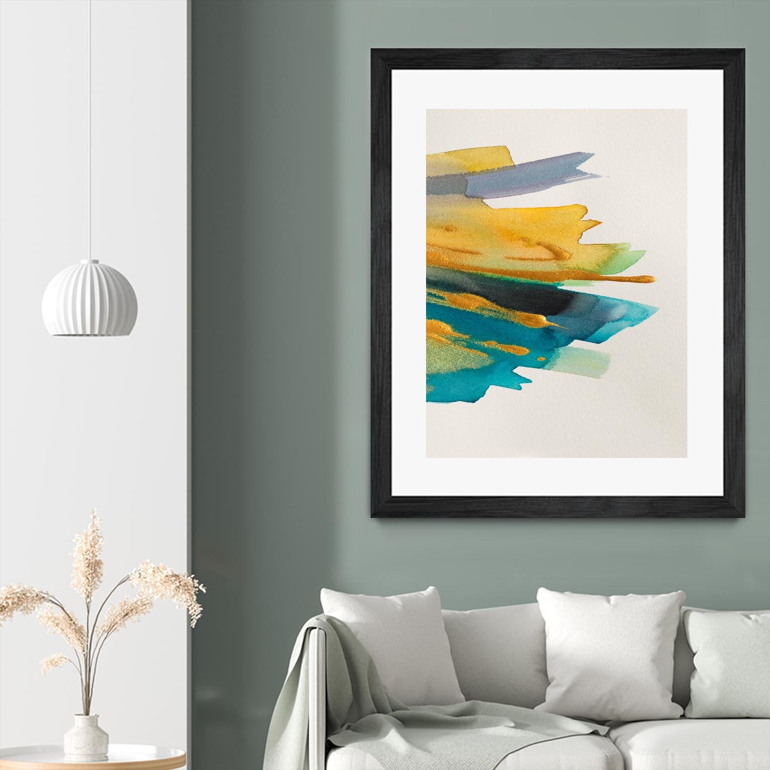 Amber Gold Vertical II by Lanie Loreth on GIANT ART - gold abstract