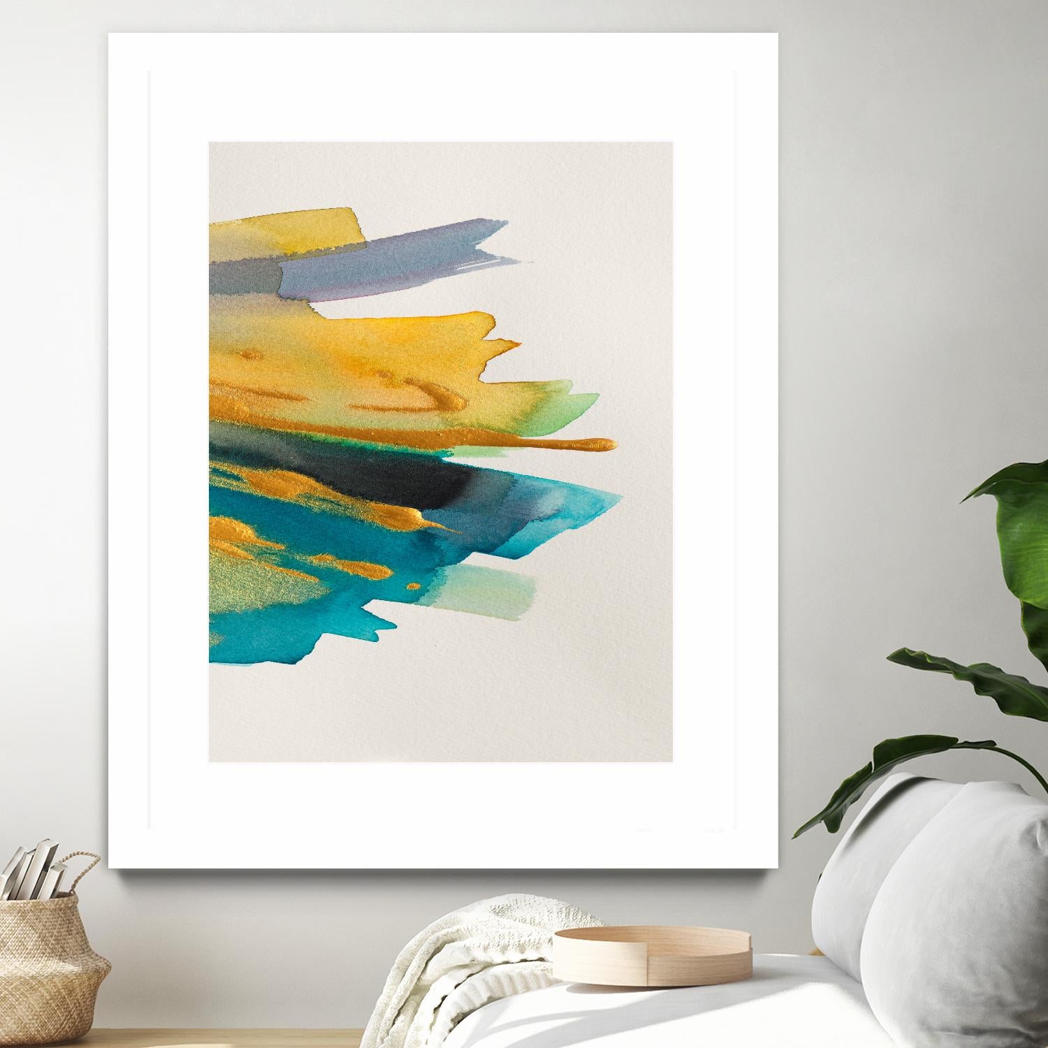 Amber Gold Vertical II by Lanie Loreth on GIANT ART - gold abstract