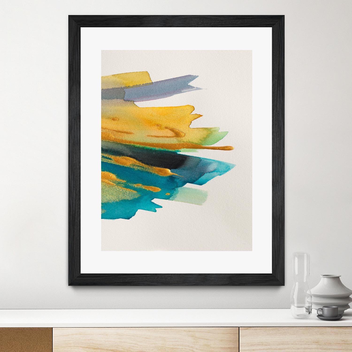 Amber Gold Vertical II by Lanie Loreth on GIANT ART - gold abstract