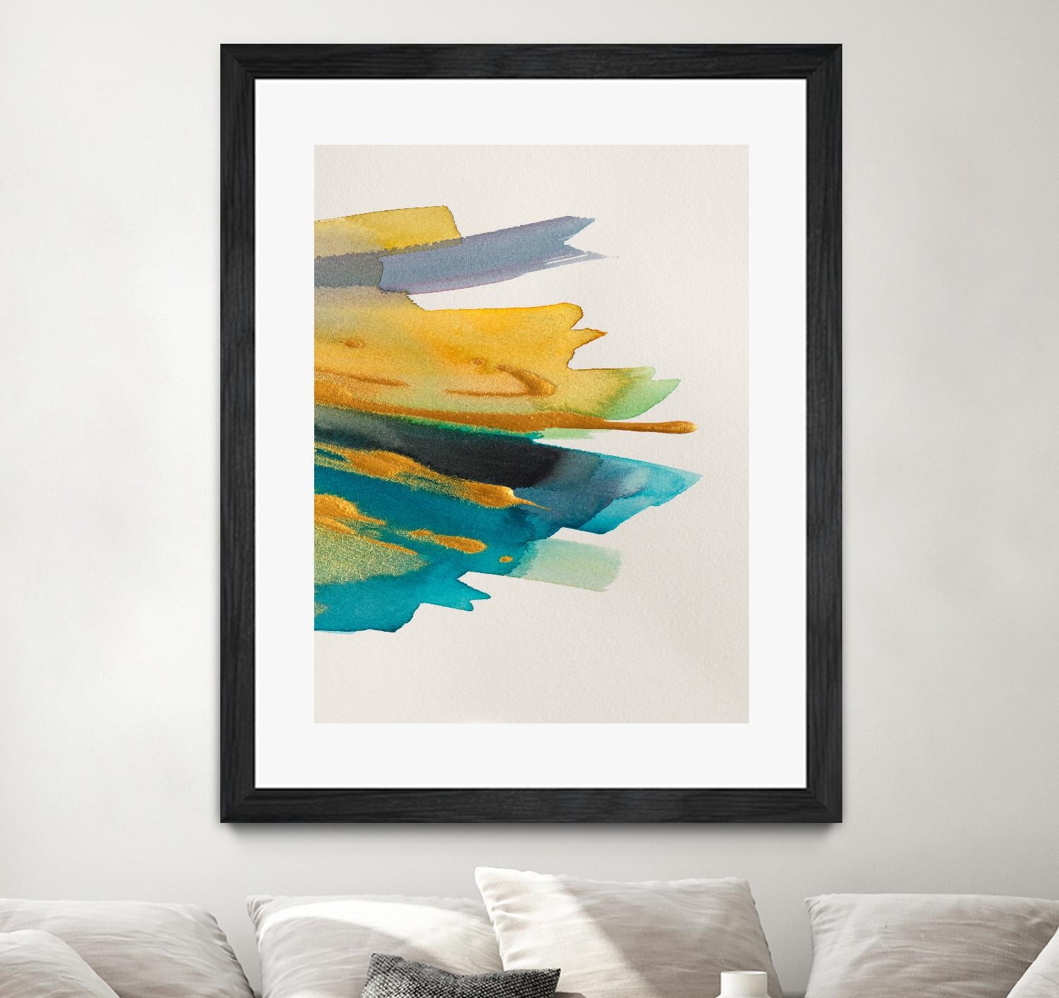 Amber Gold Vertical II by Lanie Loreth on GIANT ART - gold abstract