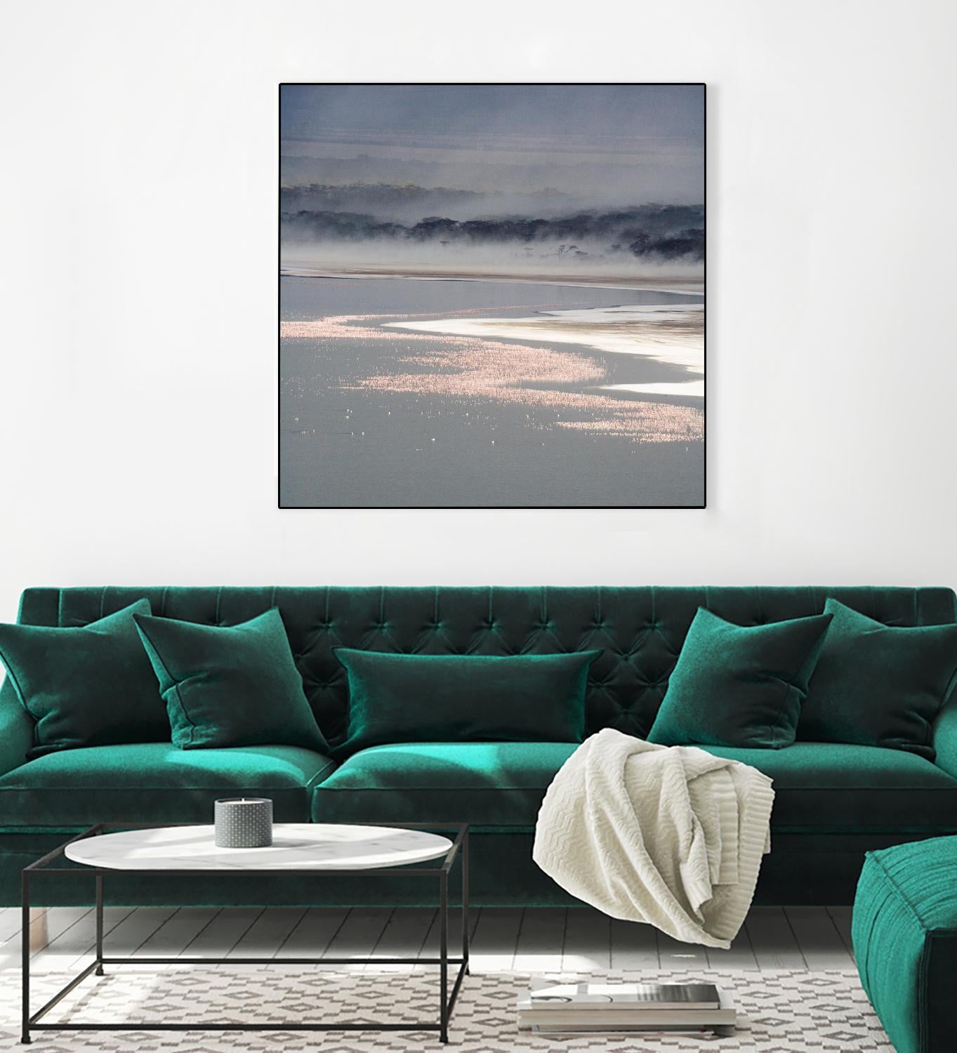 Flamingo Land Square by Carol Walker on GIANT ART - coastal abstract