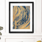 Blue And Gold Wave by Patricia Pinto on GIANT ART - abstract