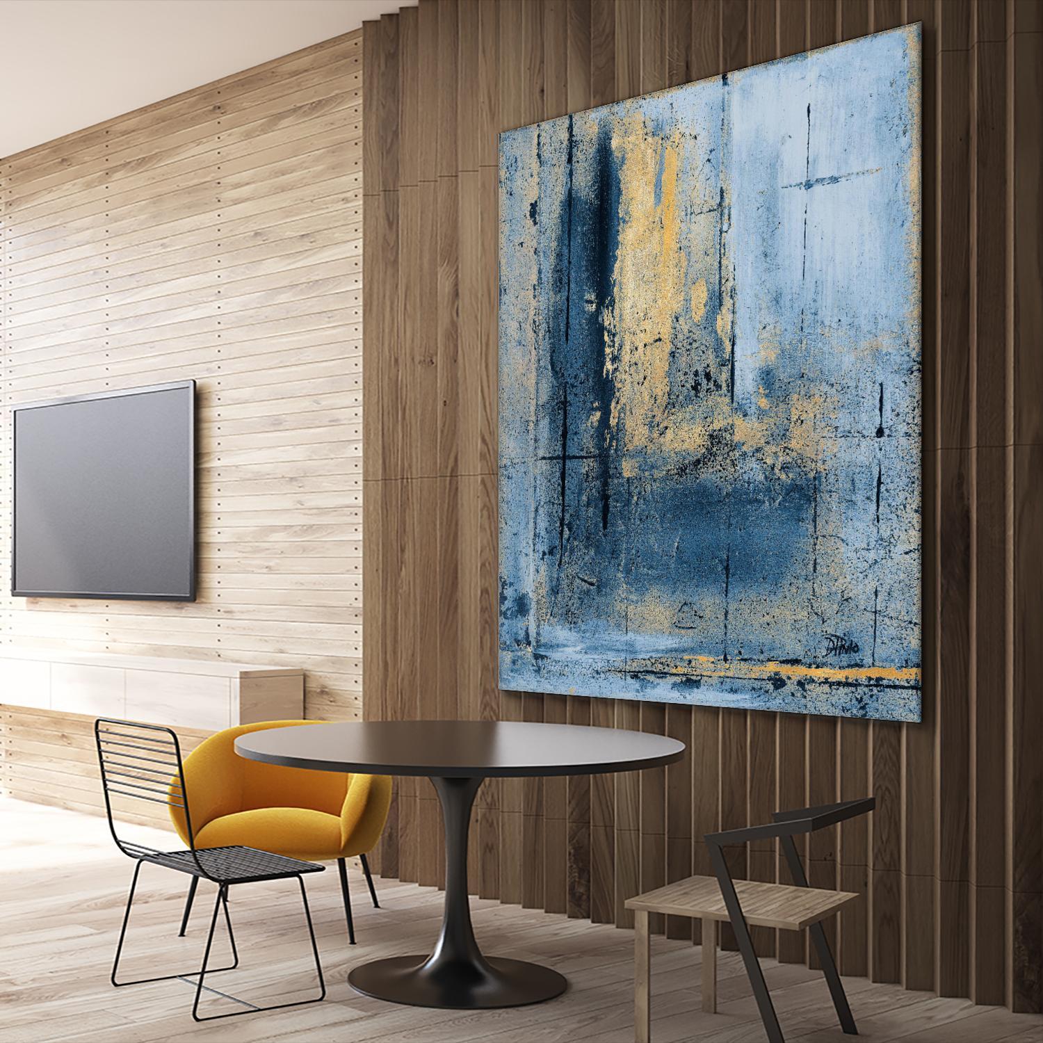 Golden Blues I by Patricia Pinto on GIANT ART - abstract