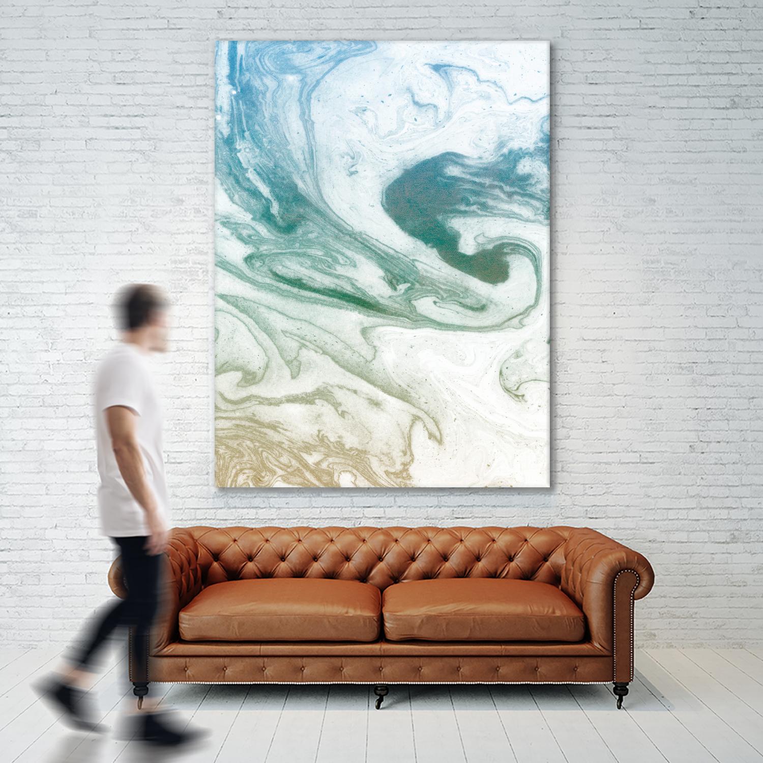 Deep Waves by Susan Bryant on GIANT ART - blue Abstract