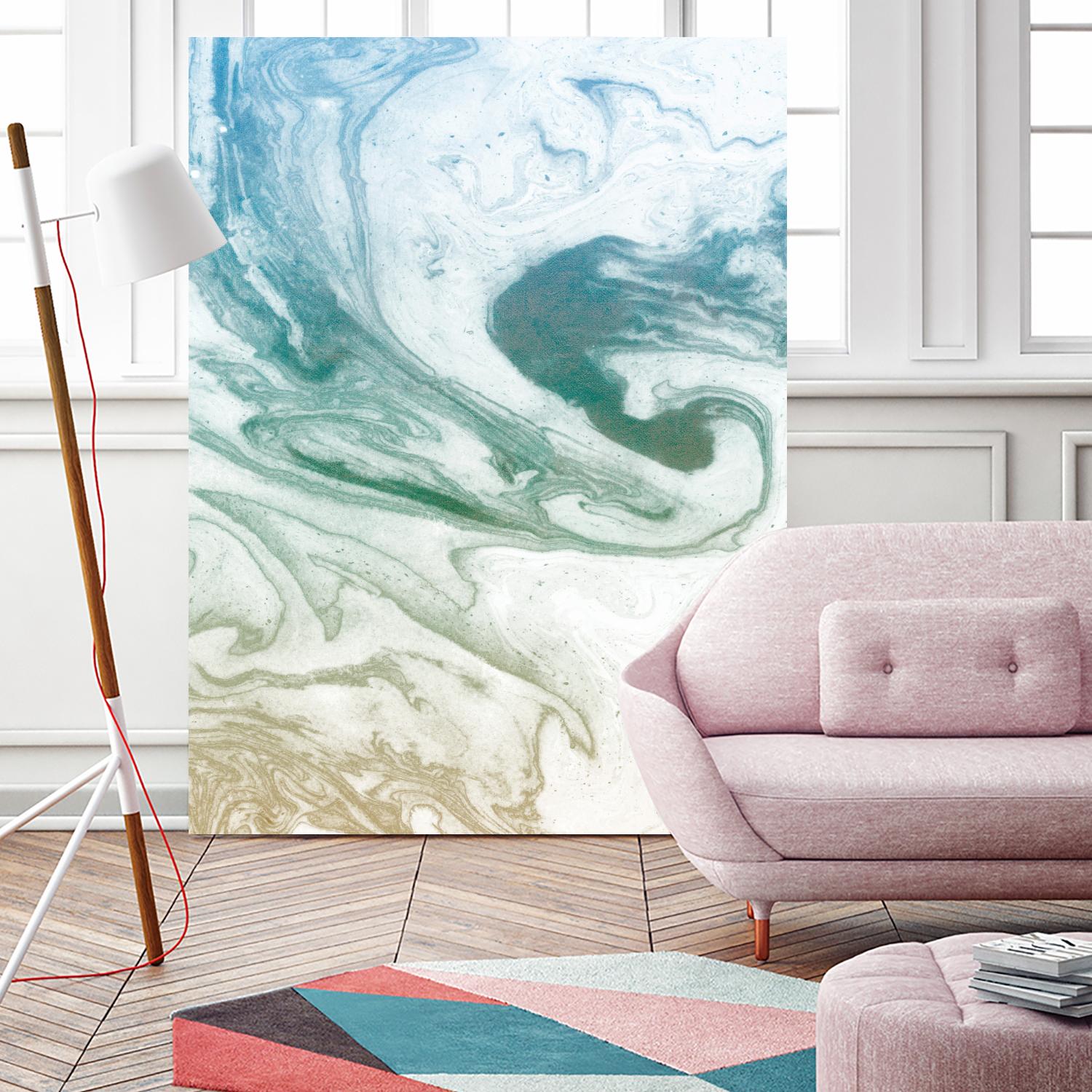 Deep Waves by Susan Bryant on GIANT ART - blue Abstract