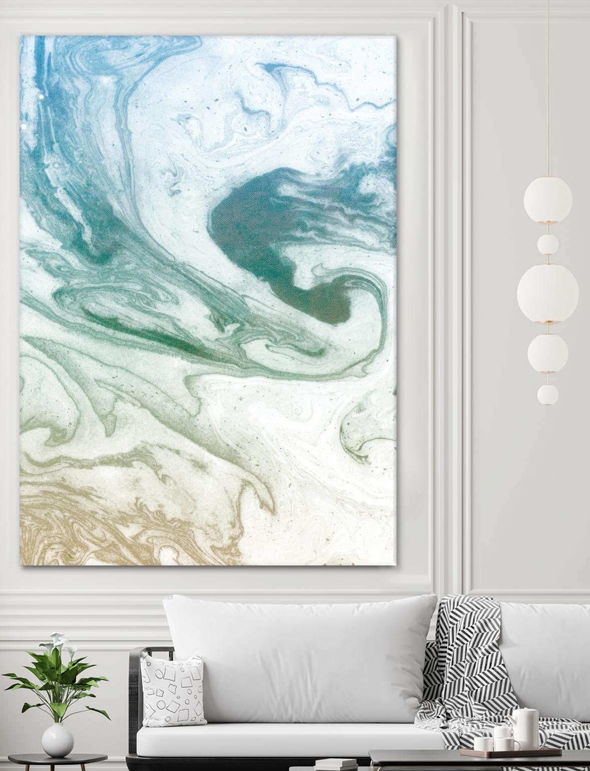 Deep Waves by Susan Bryant on GIANT ART - blue Abstract