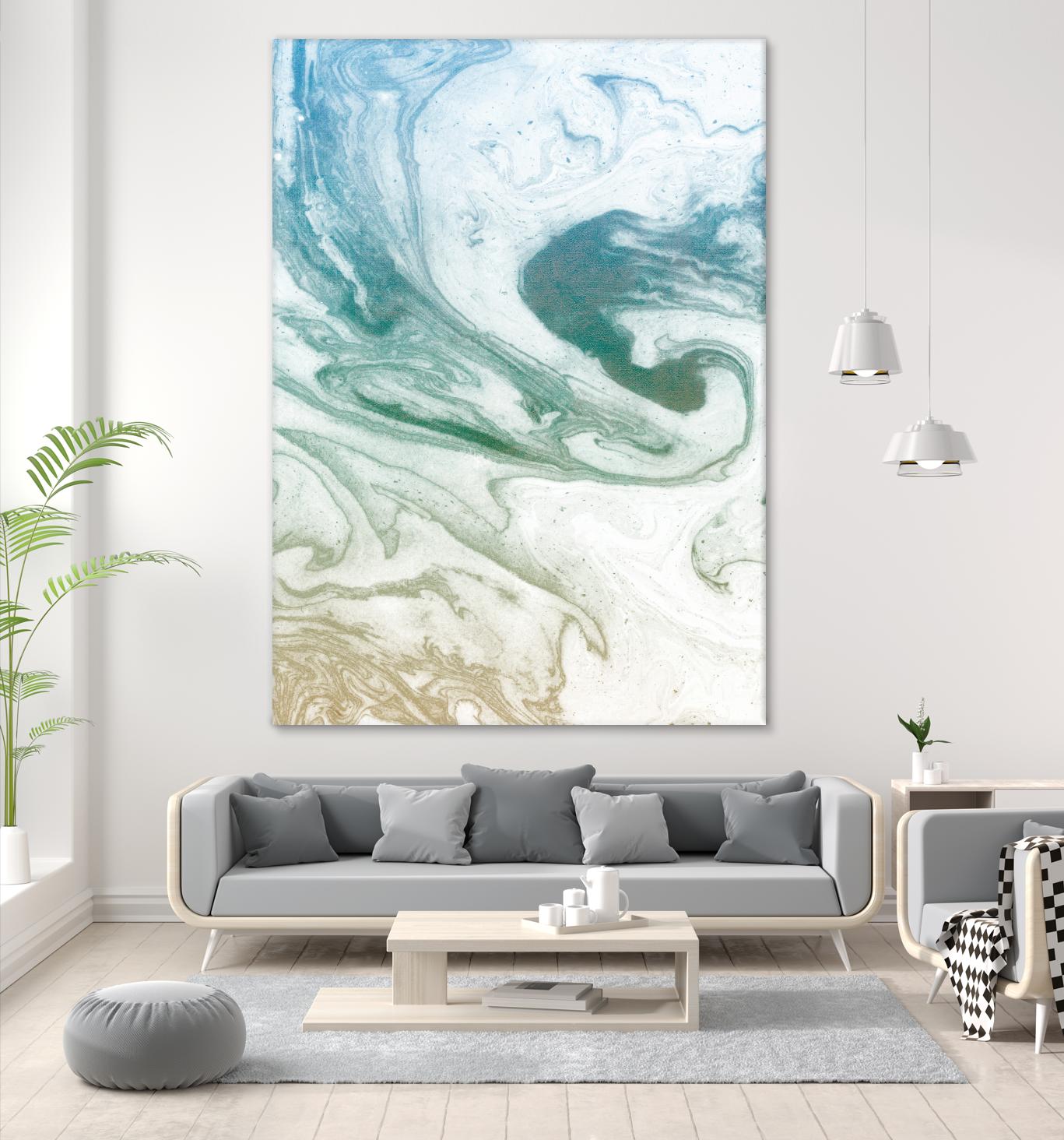 Deep Waves by Susan Bryant on GIANT ART - blue Abstract