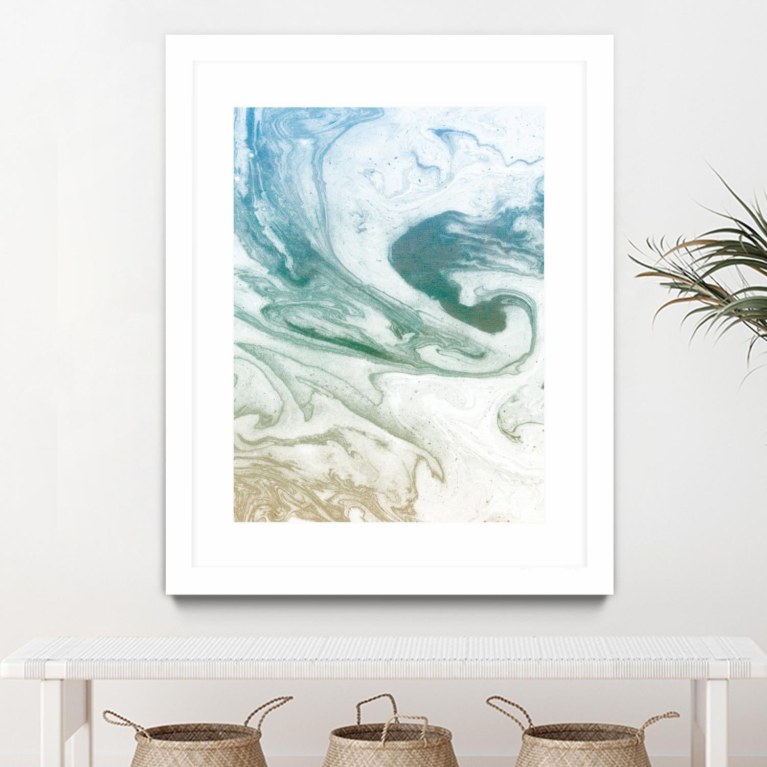 Deep Waves by Susan Bryant on GIANT ART - blue Abstract