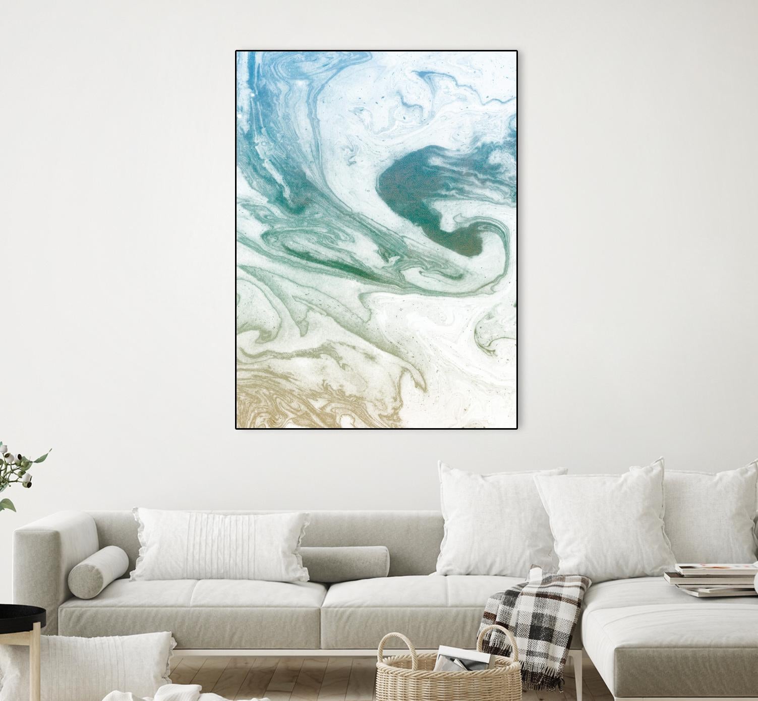 Deep Waves by Susan Bryant on GIANT ART - blue Abstract