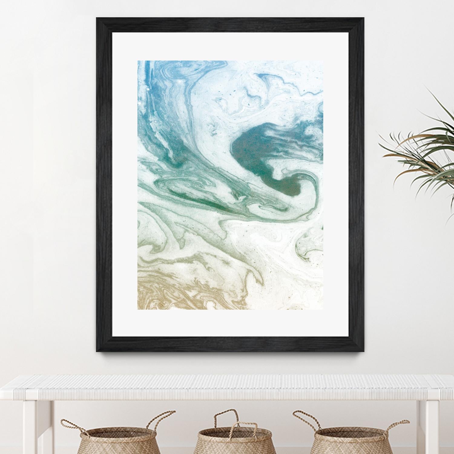 Deep Waves by Susan Bryant on GIANT ART - blue Abstract