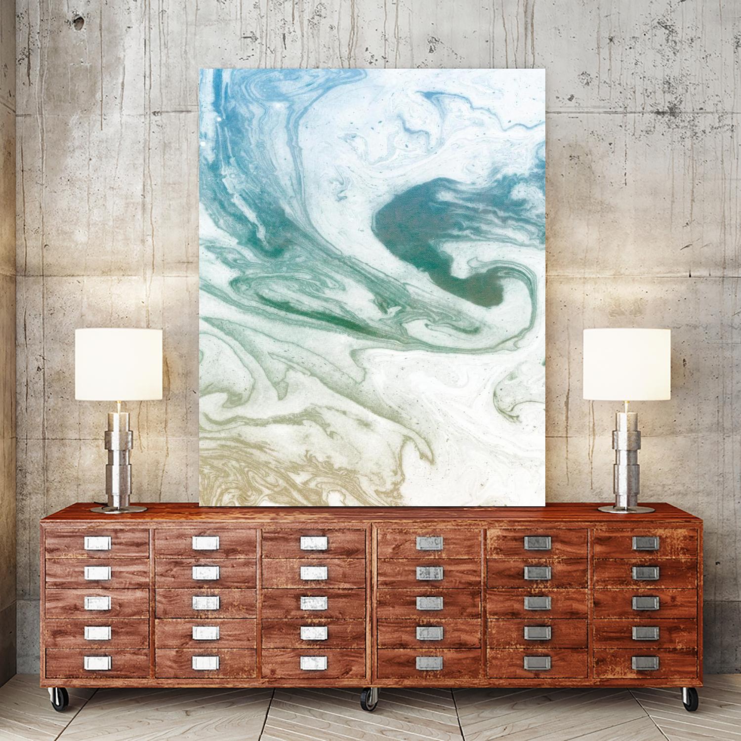 Deep Waves by Susan Bryant on GIANT ART - blue Abstract