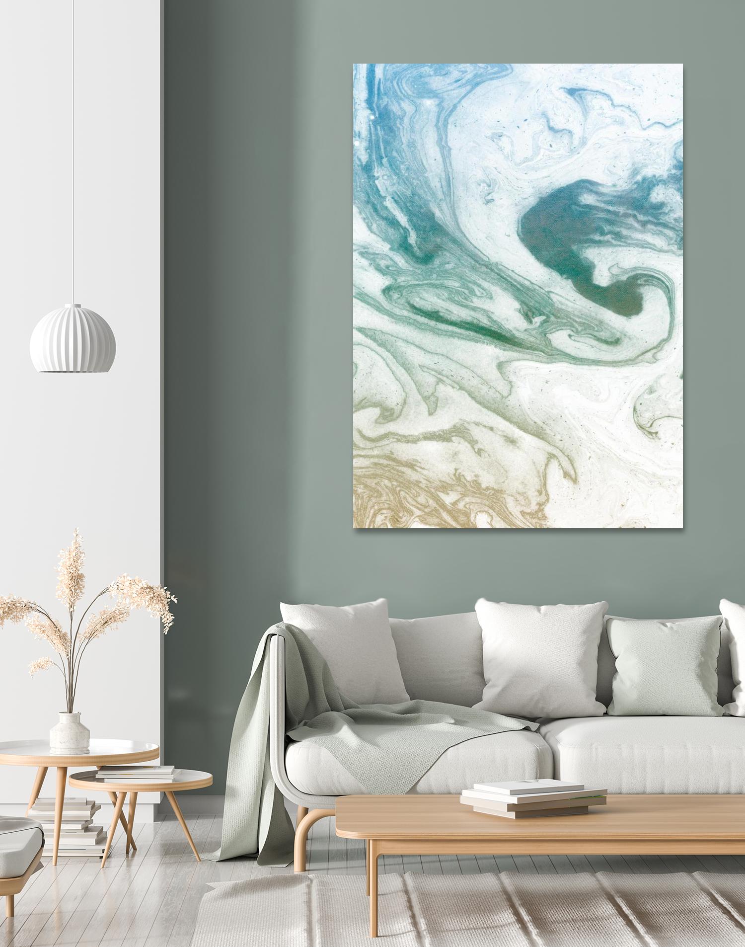 Deep Waves by Susan Bryant on GIANT ART - blue Abstract