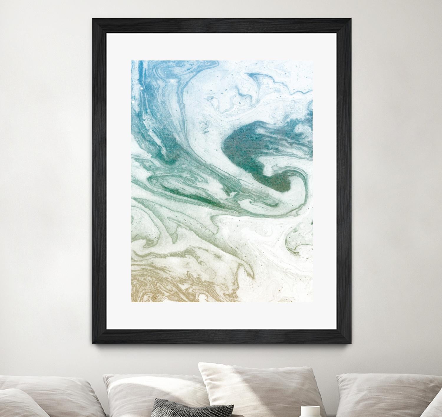 Deep Waves by Susan Bryant on GIANT ART - blue Abstract