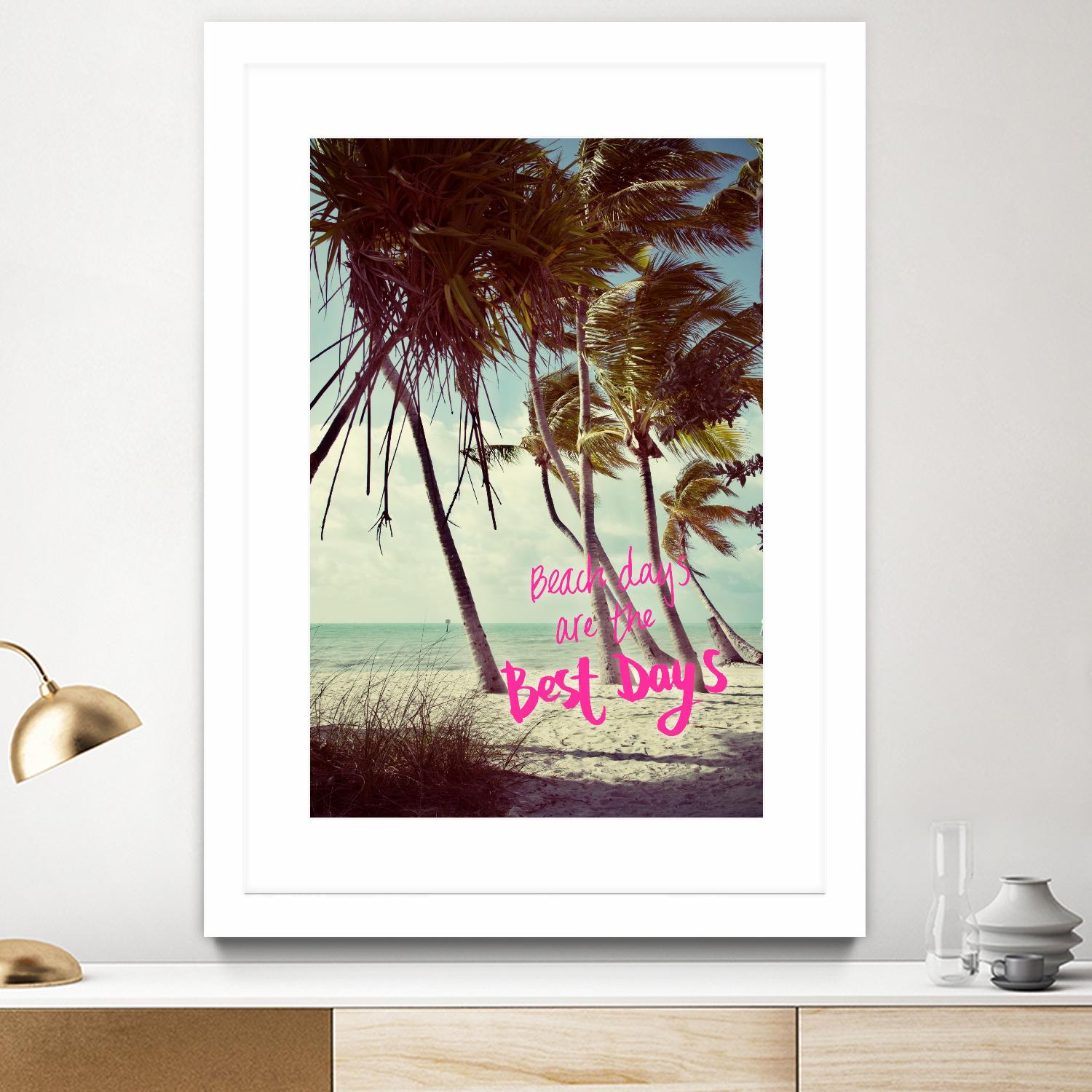Best Beach Days by Debbie O'dell on GIANT ART - coastal typography