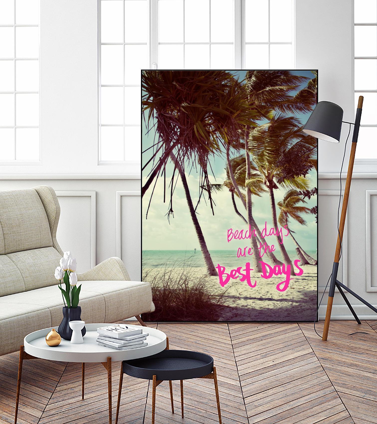 Best Beach Days by Debbie O'dell on GIANT ART - coastal typography
