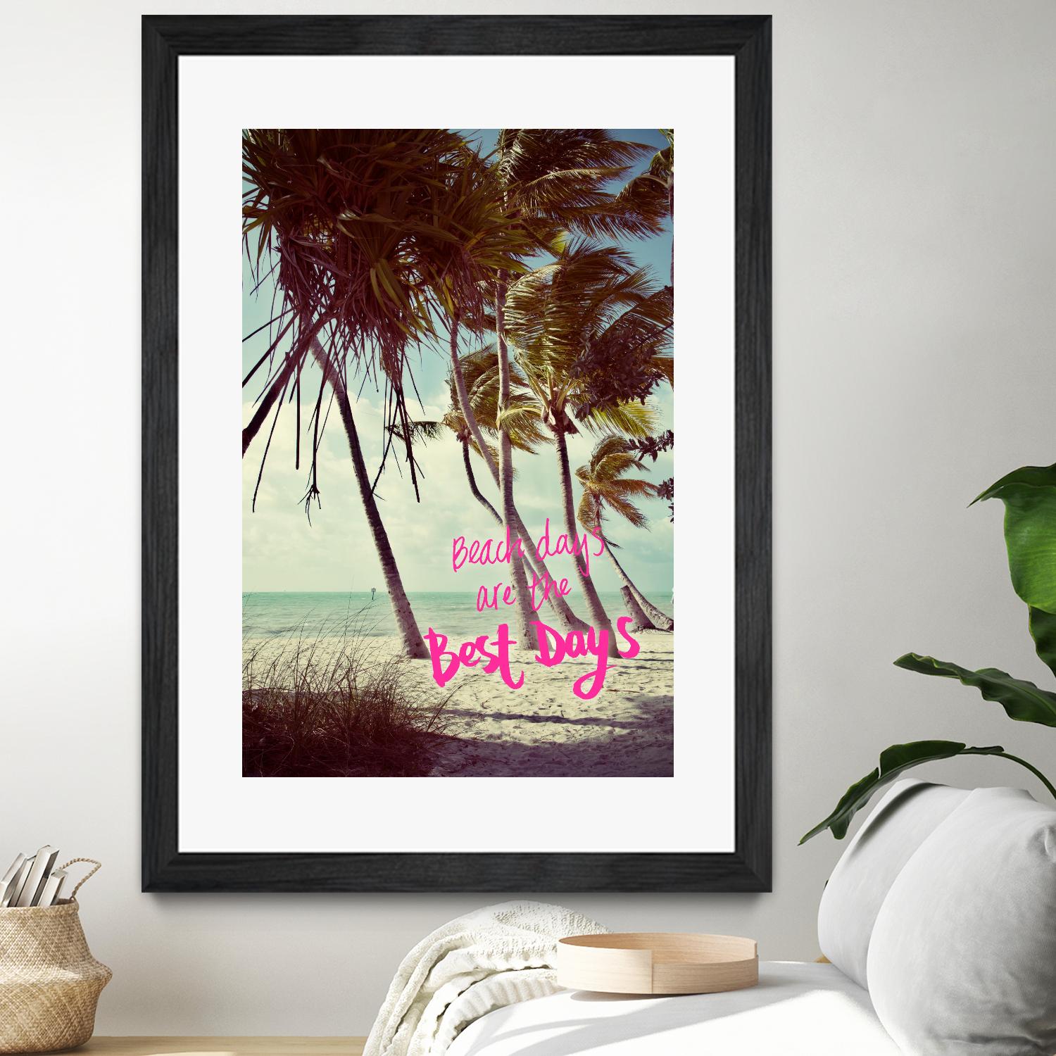Best Beach Days by Debbie O'dell on GIANT ART - coastal typography