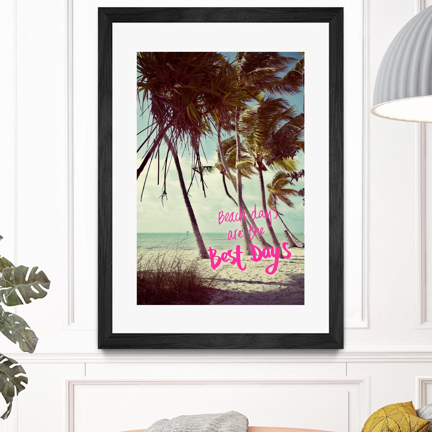 Best Beach Days by Debbie O'dell on GIANT ART - coastal typography