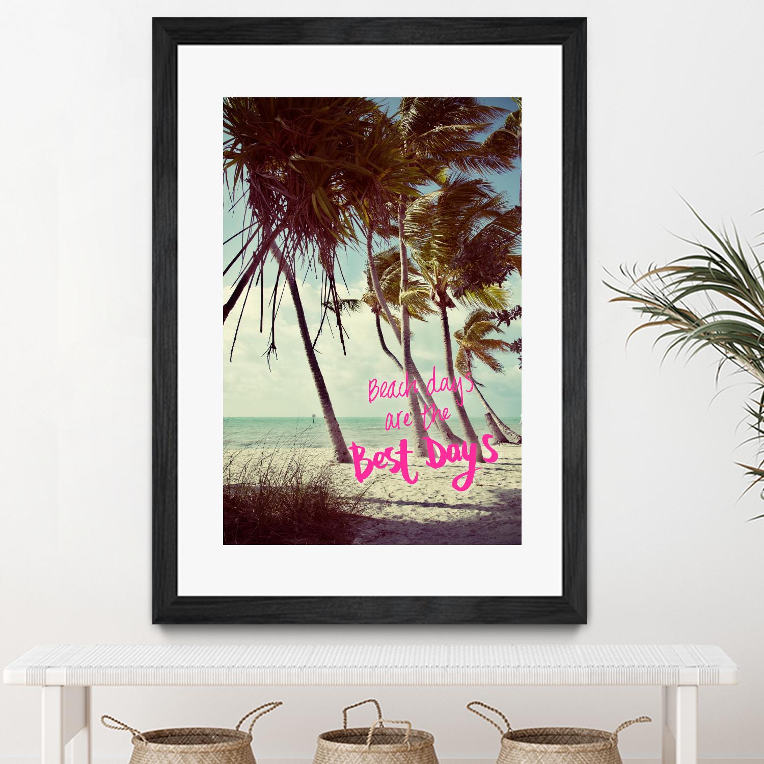 Best Beach Days by Debbie O'dell on GIANT ART - coastal typography