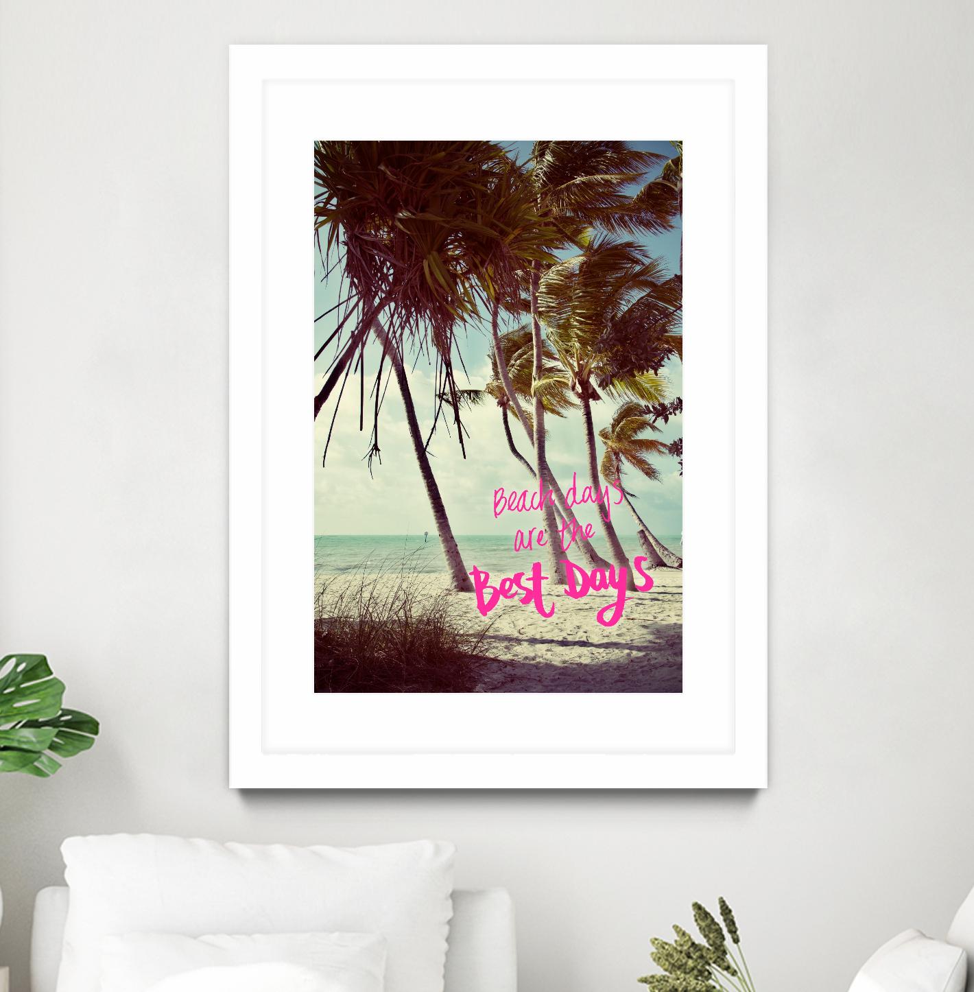 Best Beach Days by Debbie O'dell on GIANT ART - coastal typography
