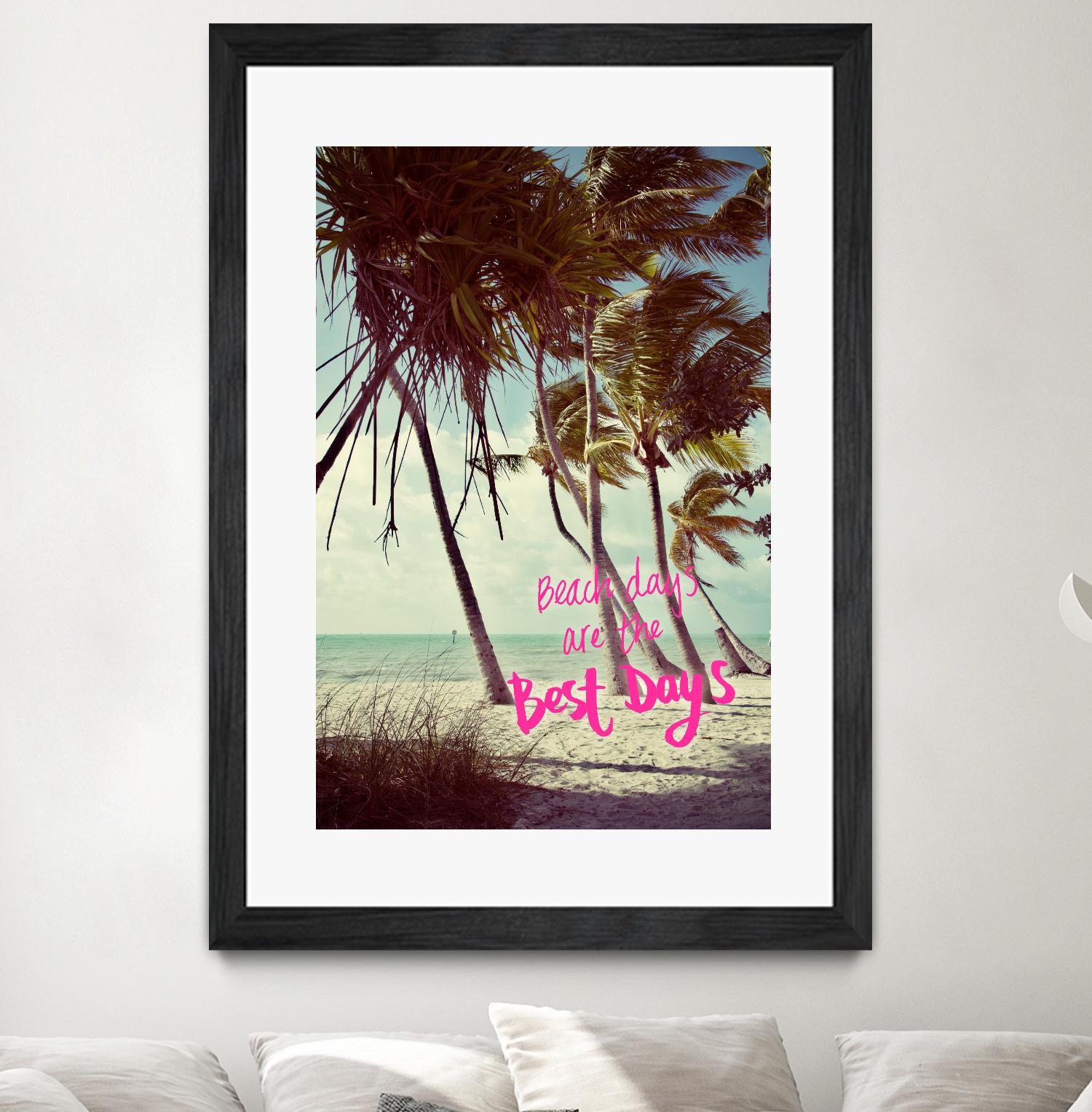 Best Beach Days by Debbie O'dell on GIANT ART - coastal typography