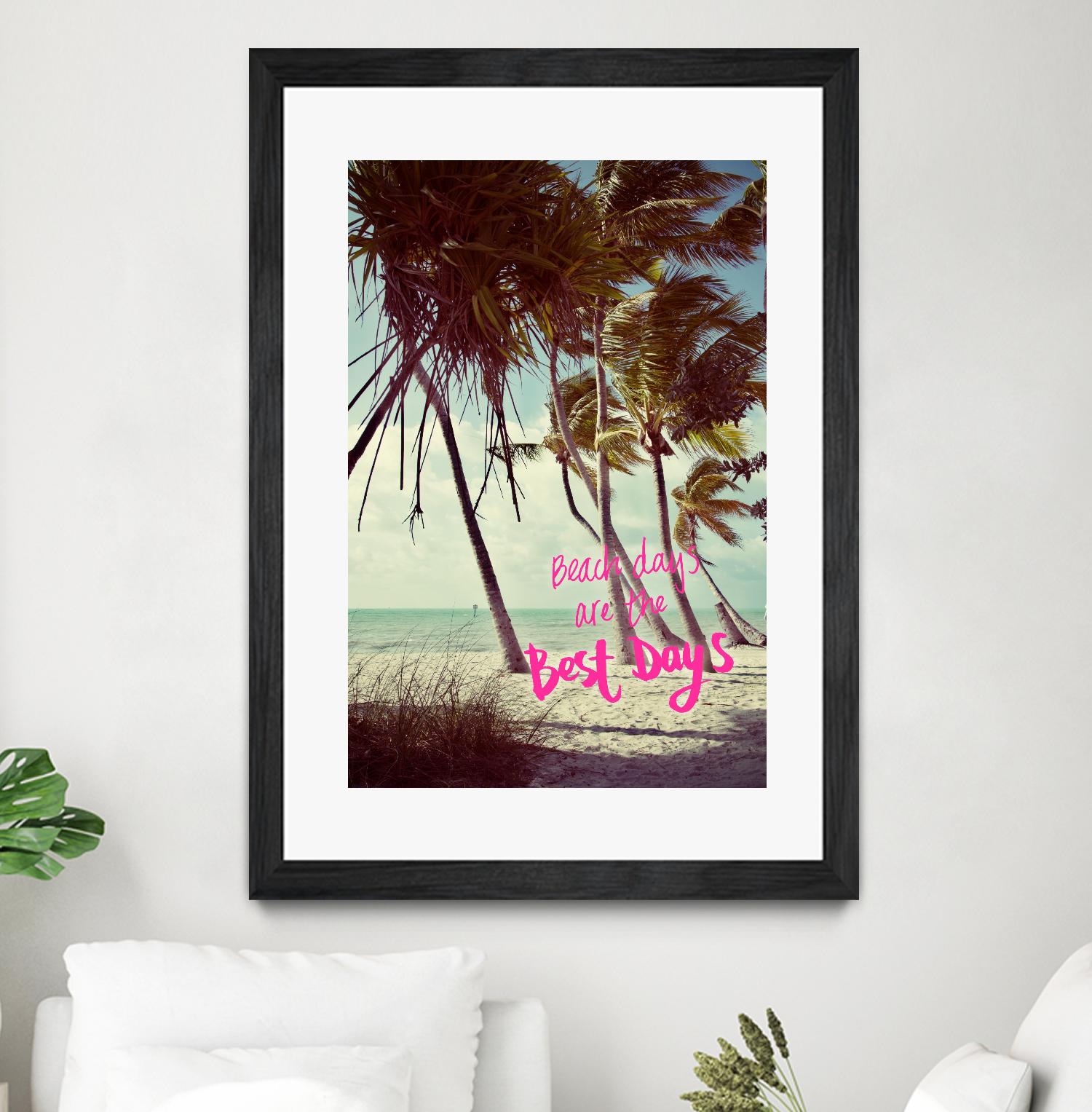 Best Beach Days by Debbie O'dell on GIANT ART - coastal typography