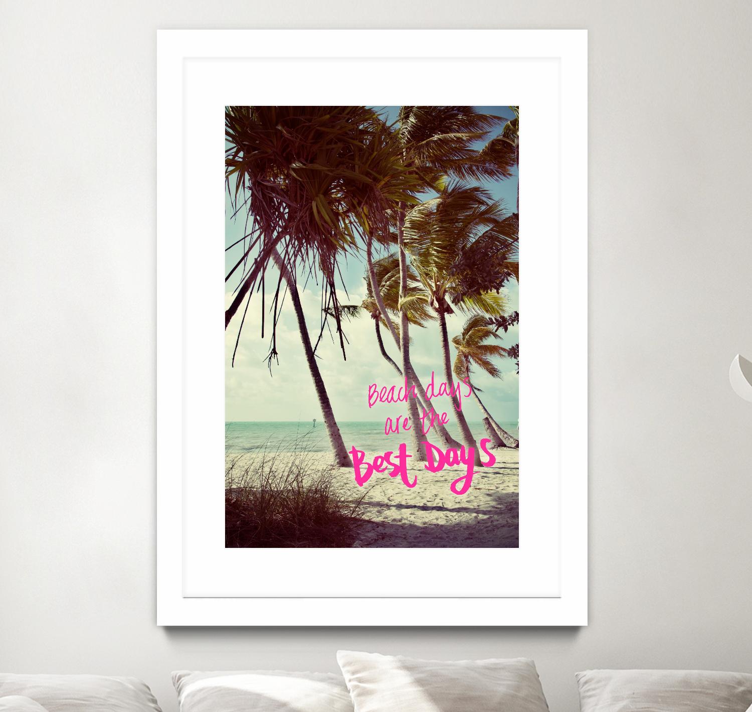 Best Beach Days by Debbie O'dell on GIANT ART - coastal typography