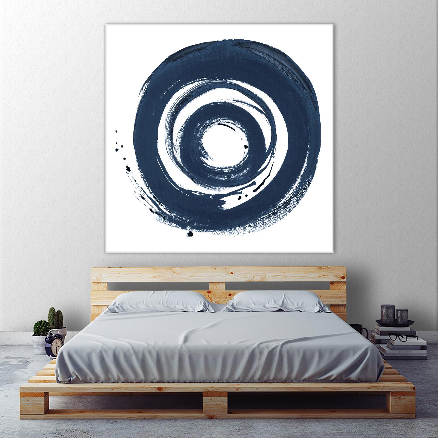 African Navy Circle Abstract by Patricia Pinto on GIANT ART - multi Abstract