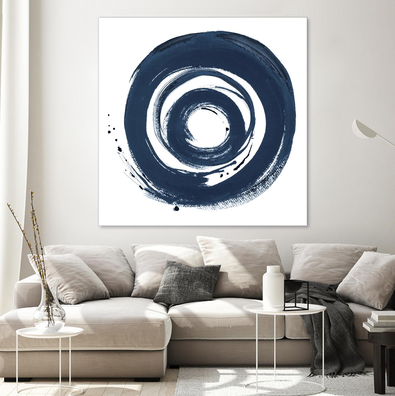 African Navy Circle Abstract by Patricia Pinto on GIANT ART - multi Abstract