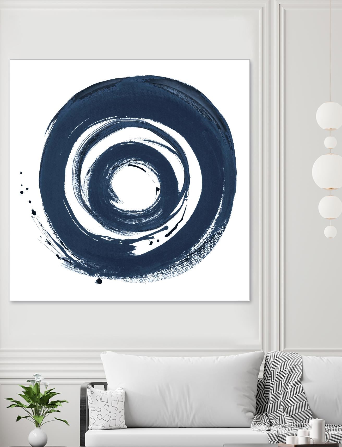 African Navy Circle Abstract by Patricia Pinto on GIANT ART - multi Abstract
