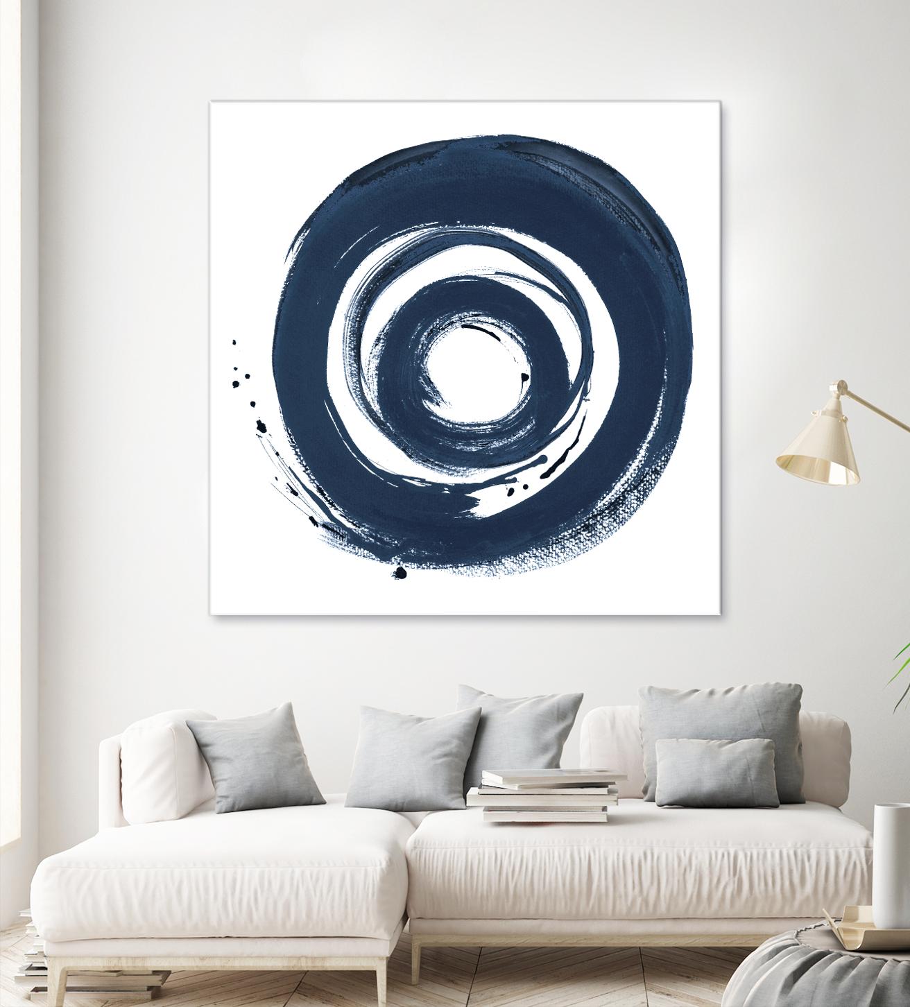 African Navy Circle Abstract by Patricia Pinto on GIANT ART - multi Abstract