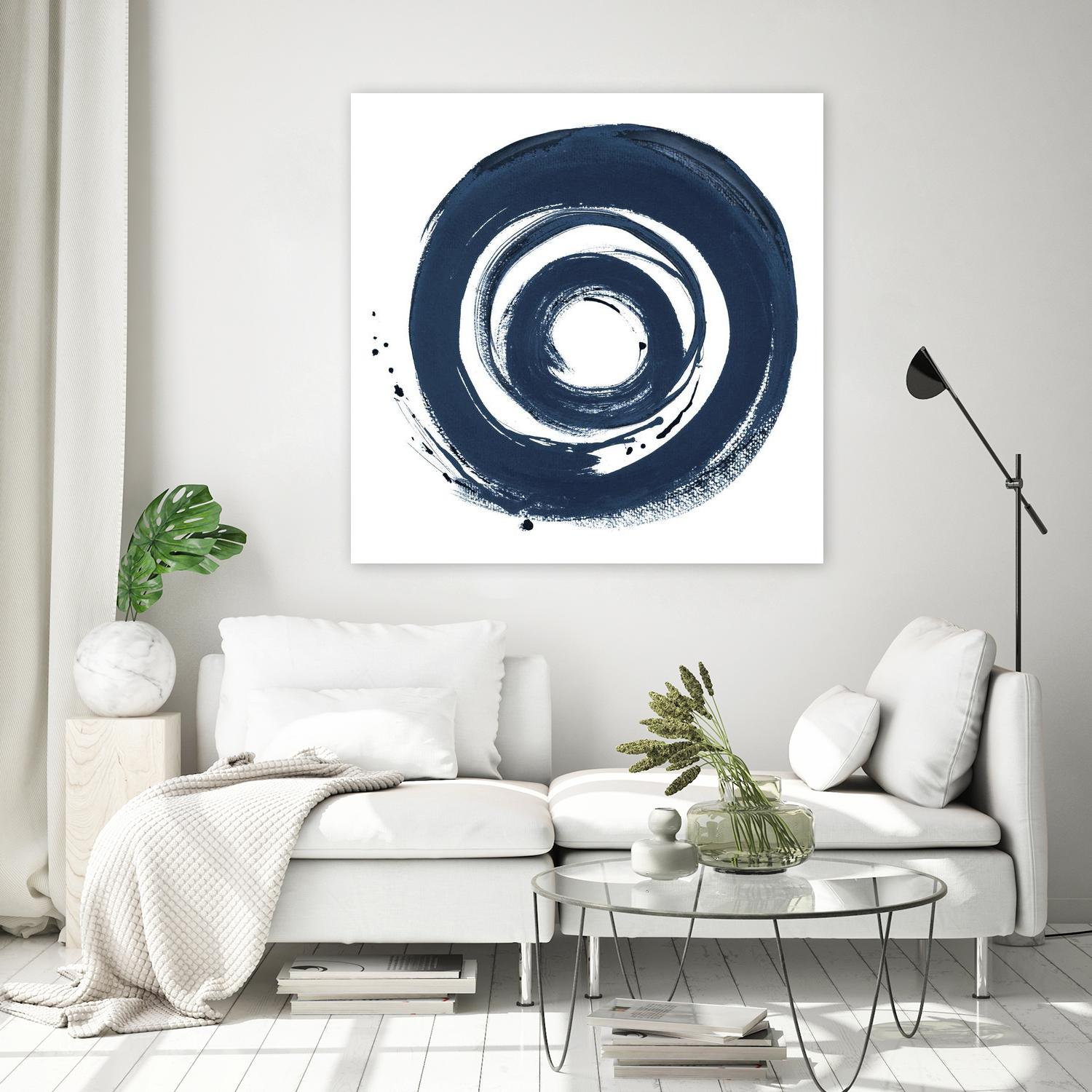 African Navy Circle Abstract by Patricia Pinto on GIANT ART - multi Abstract