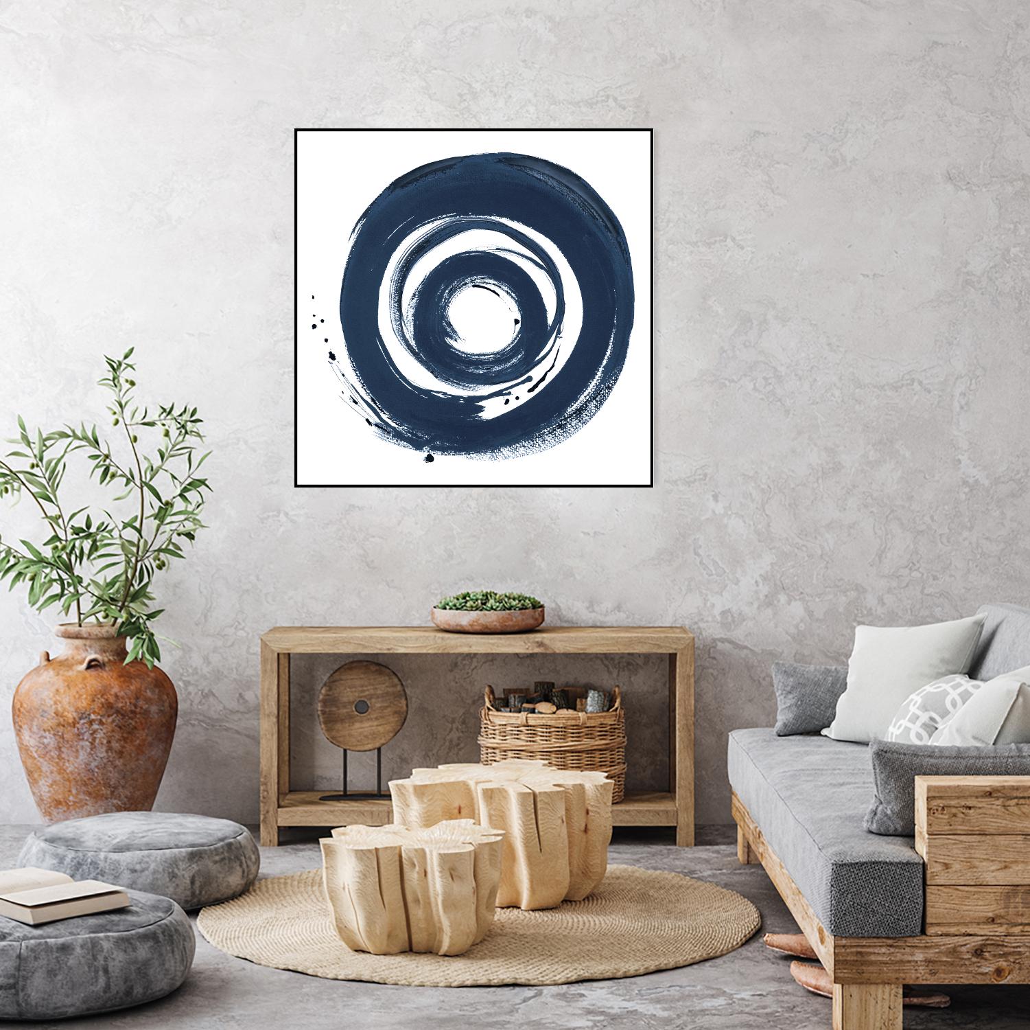 African Navy Circle Abstract by Patricia Pinto on GIANT ART - multi Abstract