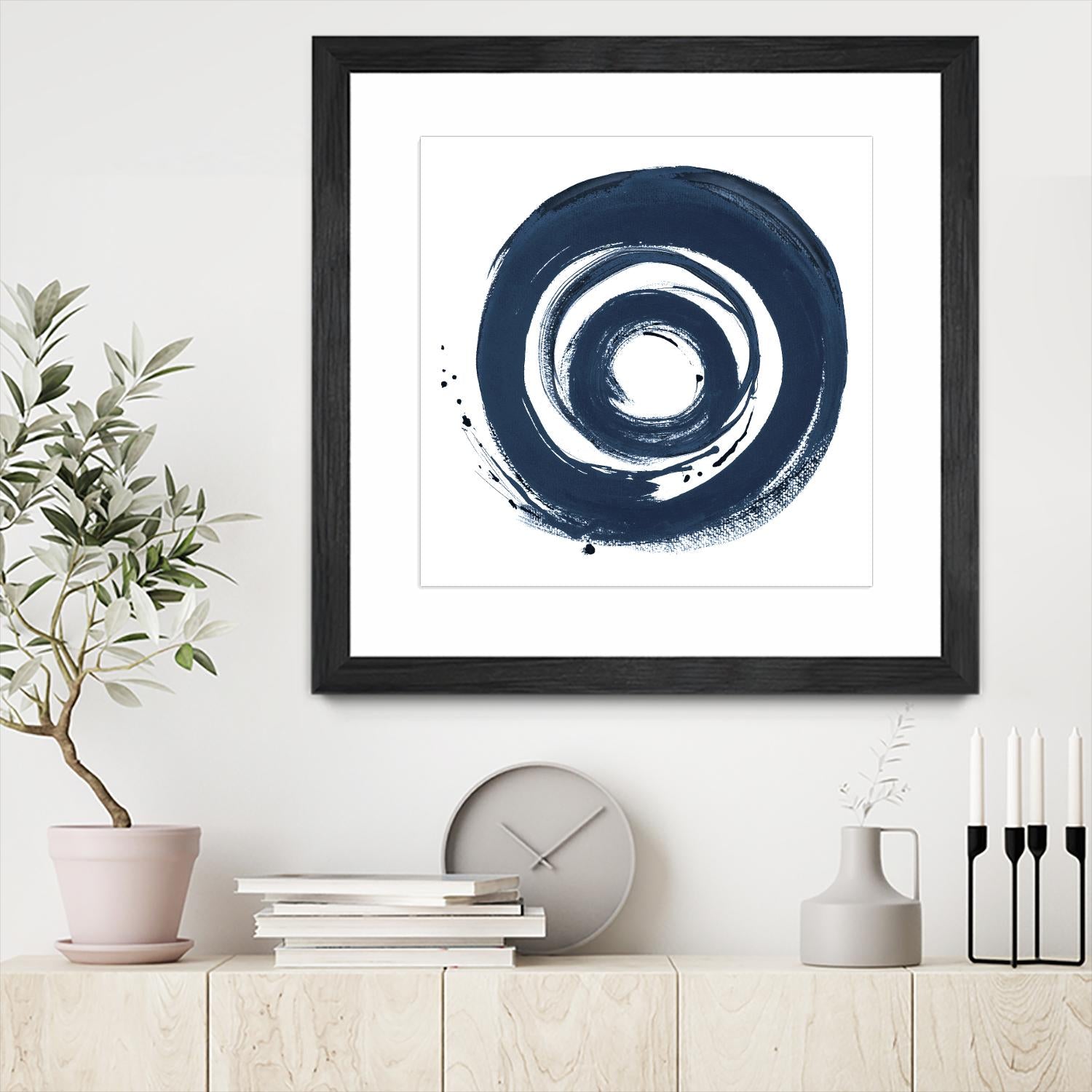 African Navy Circle Abstract by Patricia Pinto on GIANT ART - multi Abstract