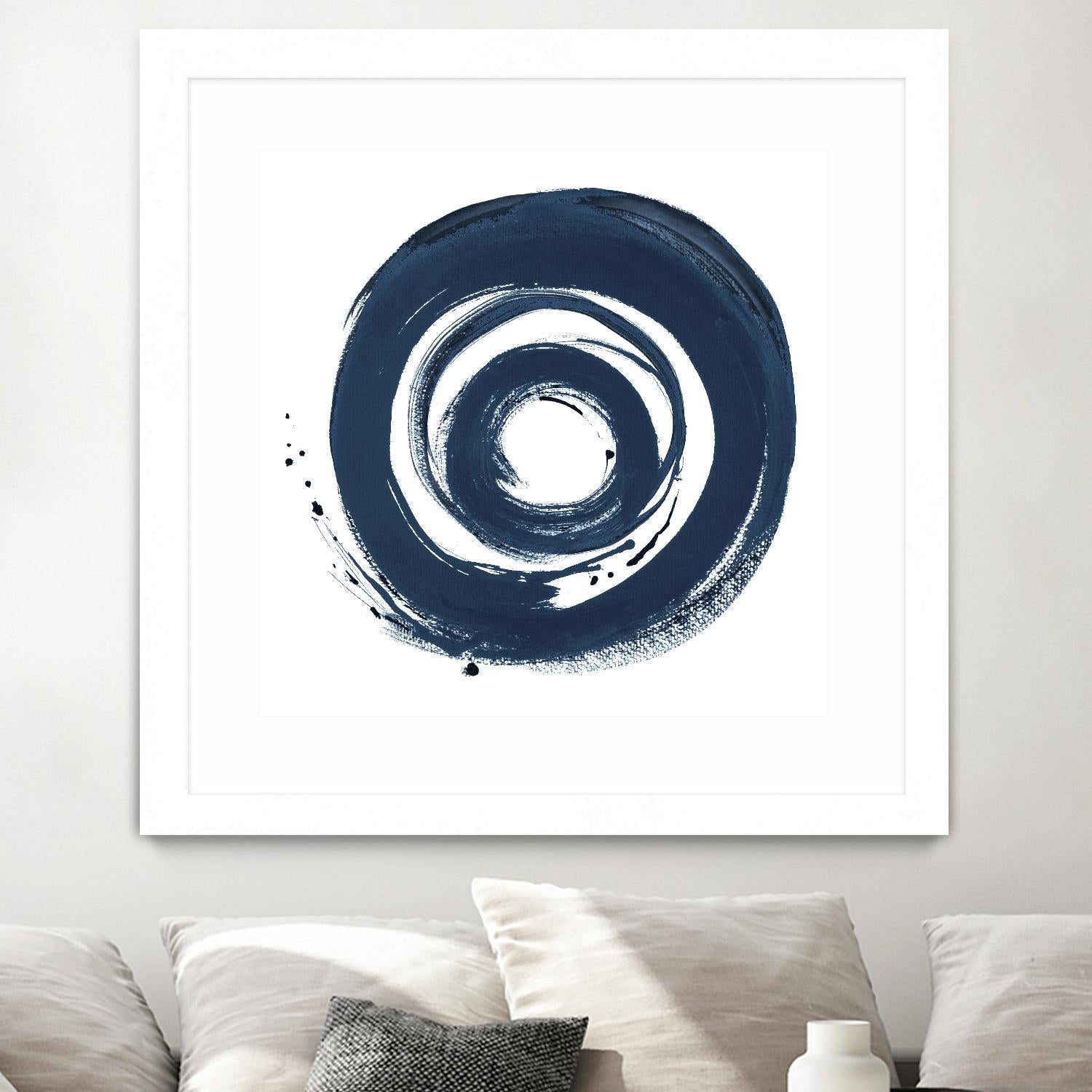 African Navy Circle Abstract by Patricia Pinto on GIANT ART - multi Abstract