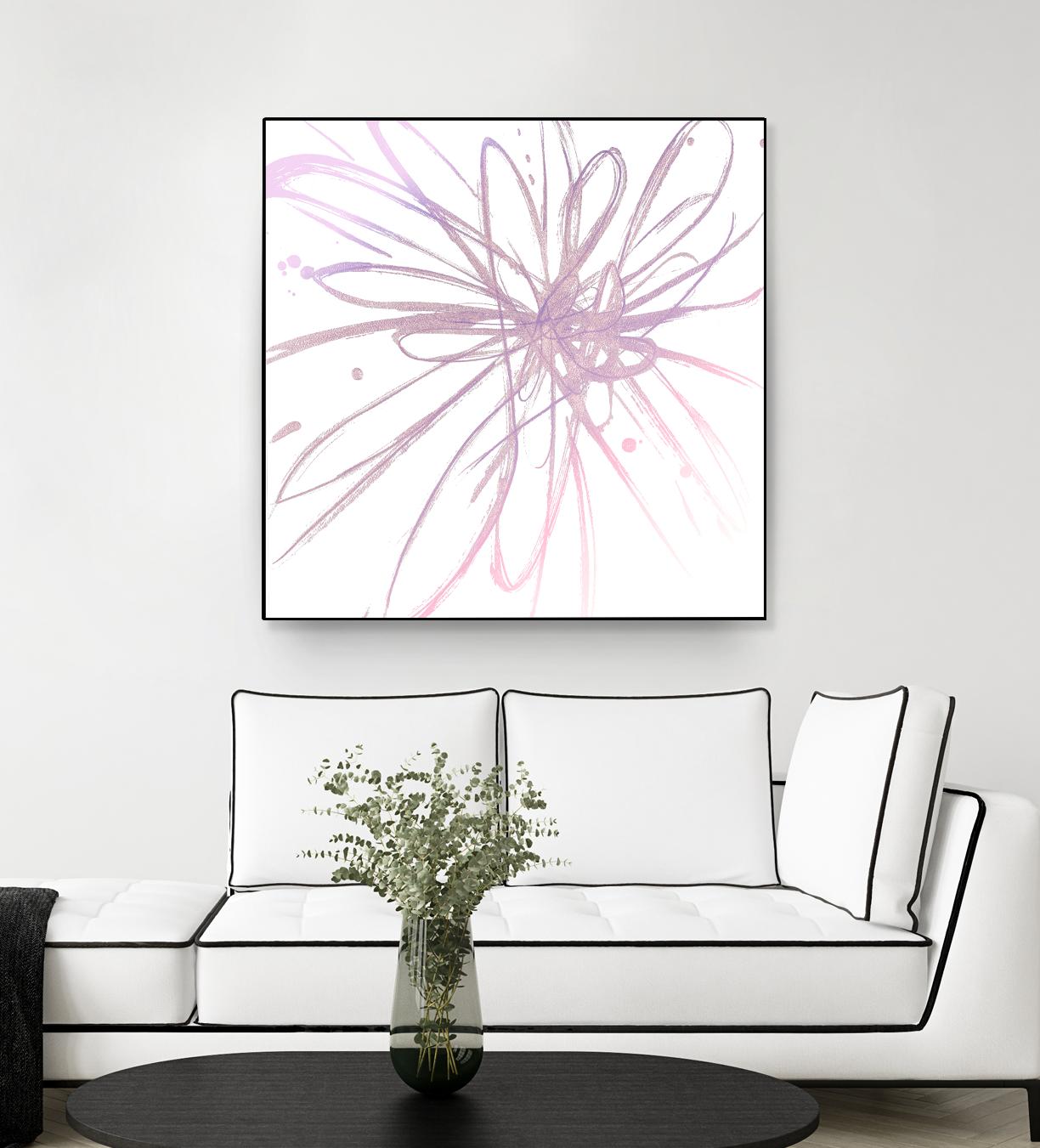 Pink Burst I by L. Hewitt on GIANT ART - multi abstract