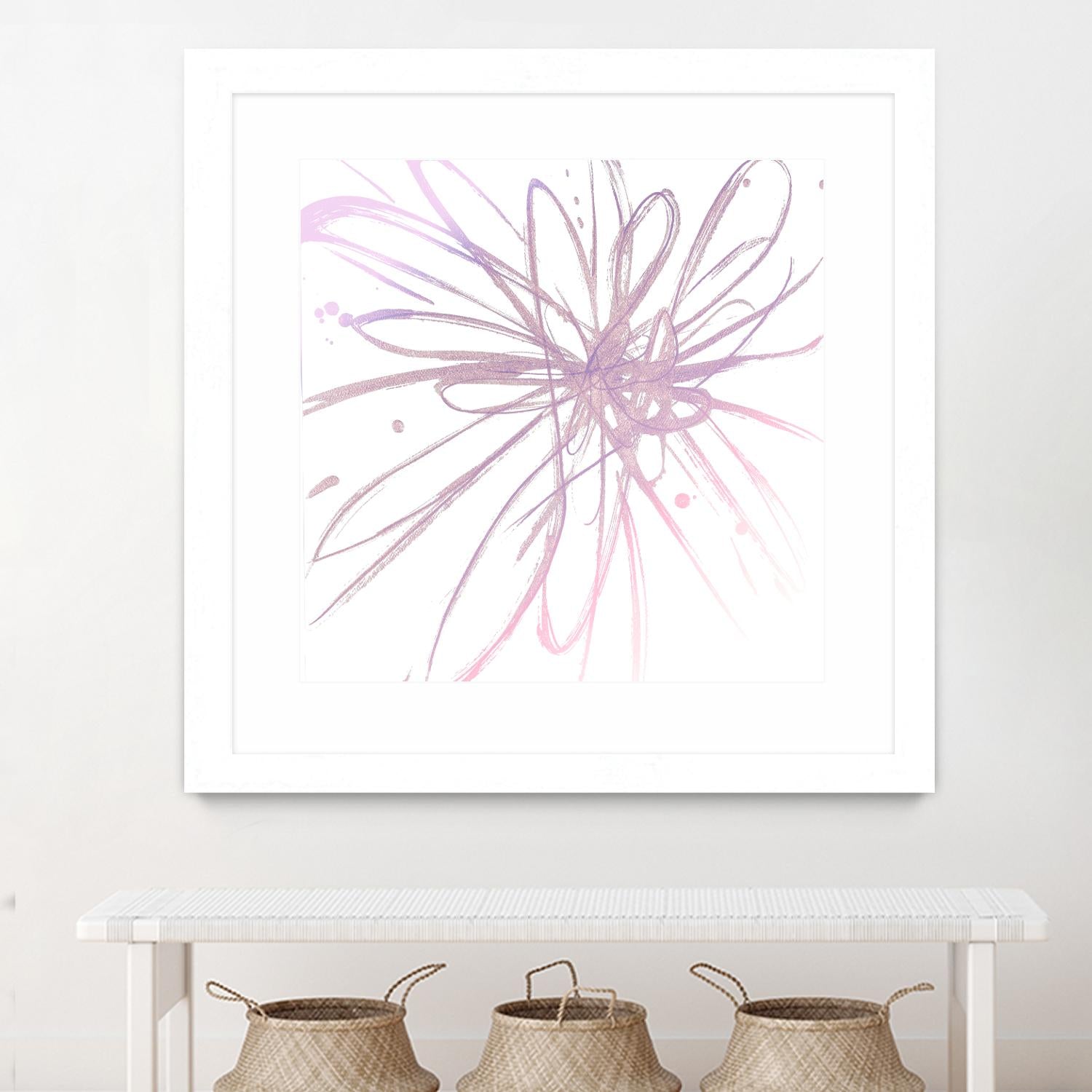 Pink Burst I by L. Hewitt on GIANT ART - multi abstract