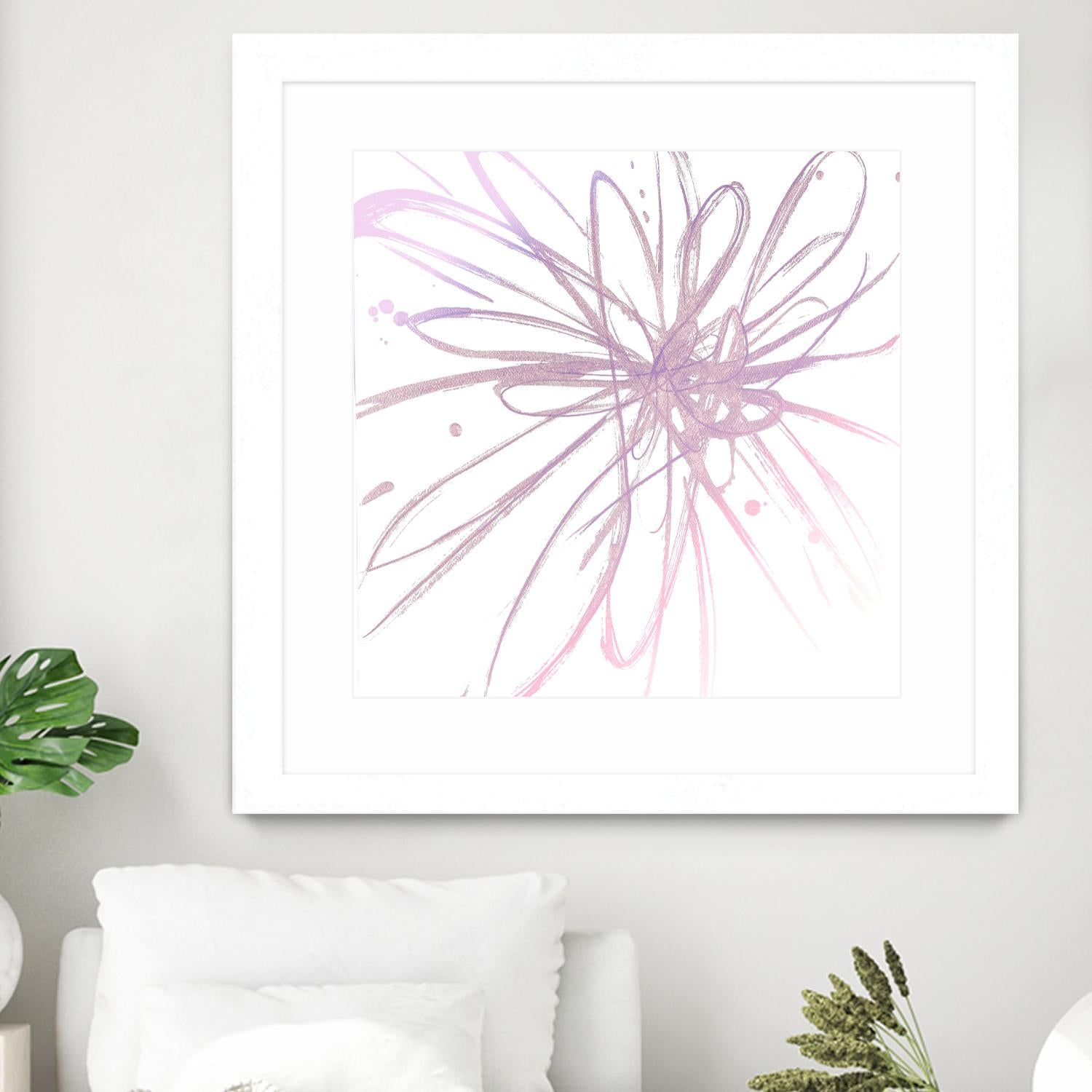 Pink Burst I by L. Hewitt on GIANT ART - multi abstract