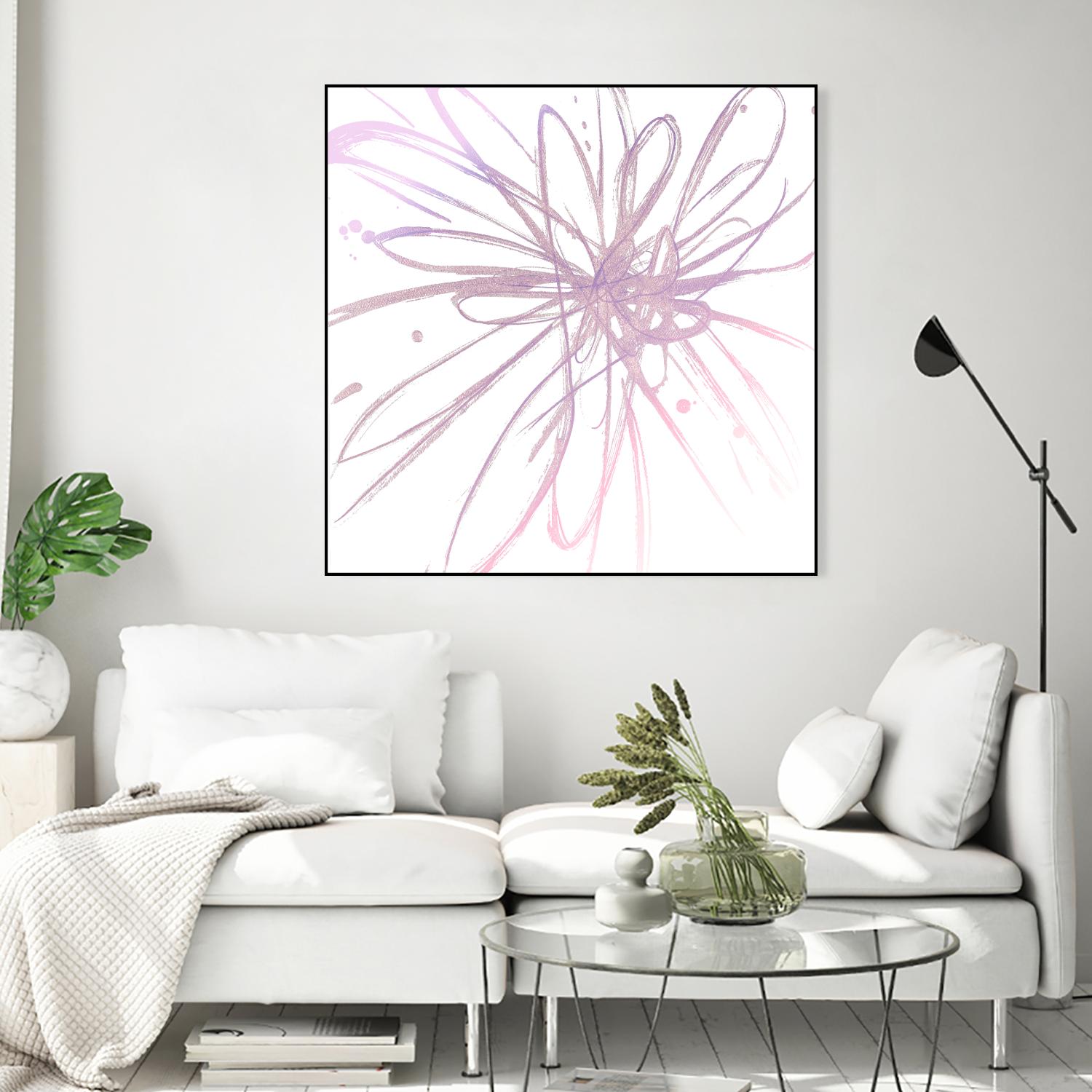 Pink Burst I by L. Hewitt on GIANT ART - multi abstract